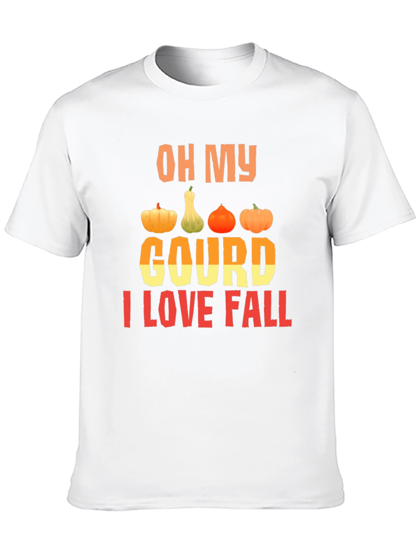 Black Oh My Gourd I Love Fall T-Shirt view 10