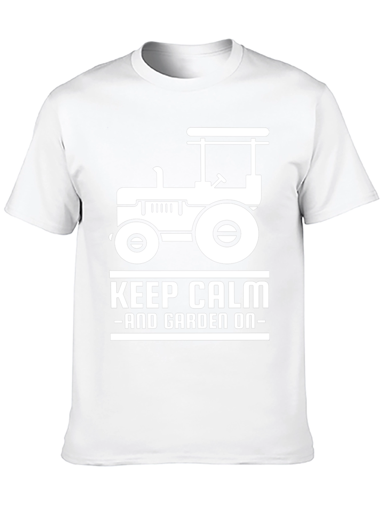 Black Keep Calm and Garden On Black T-Shirt view 10