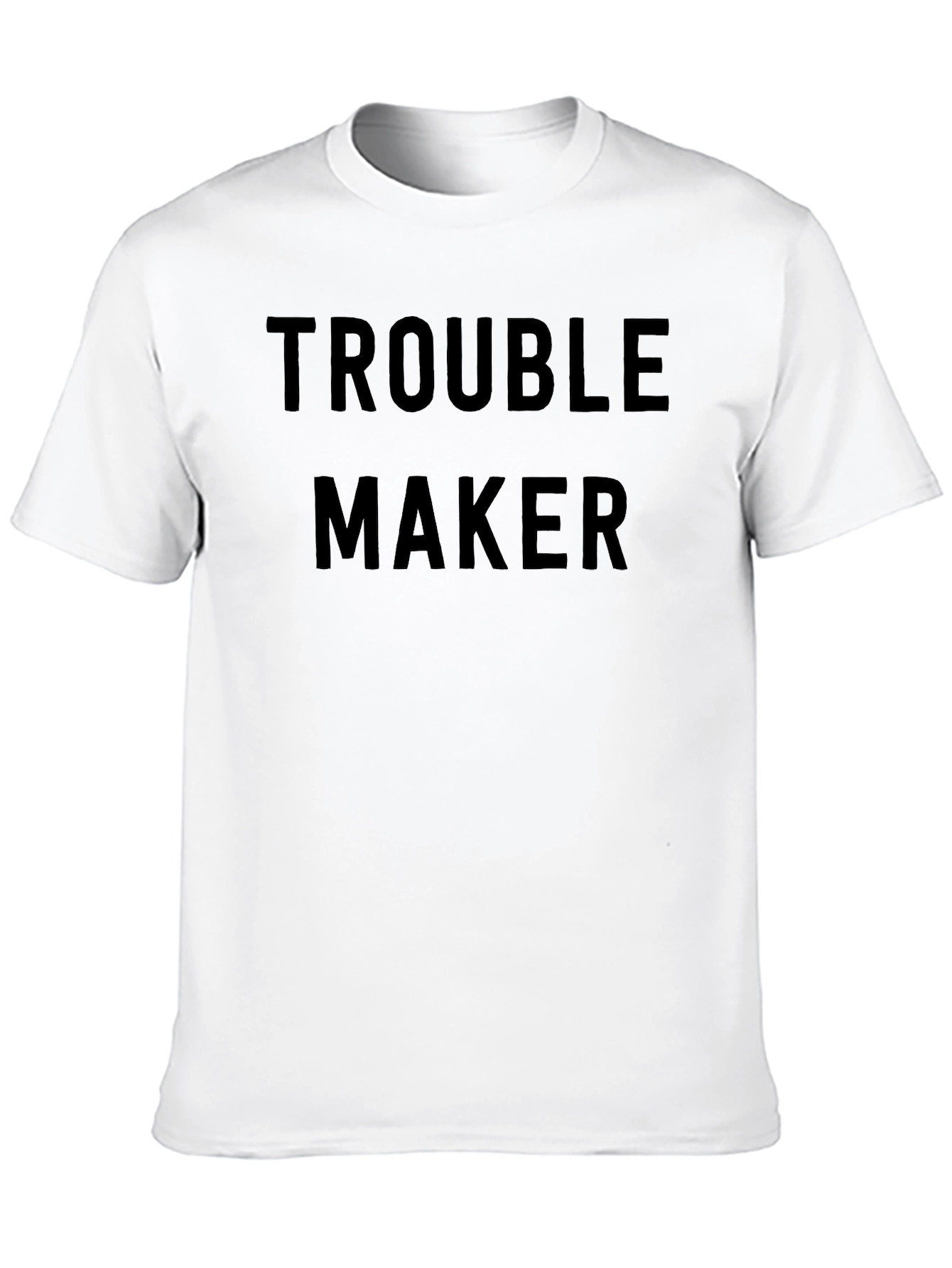 Black Trouble Maker Graphic T-Shirt - Bold Statement Tee view 10