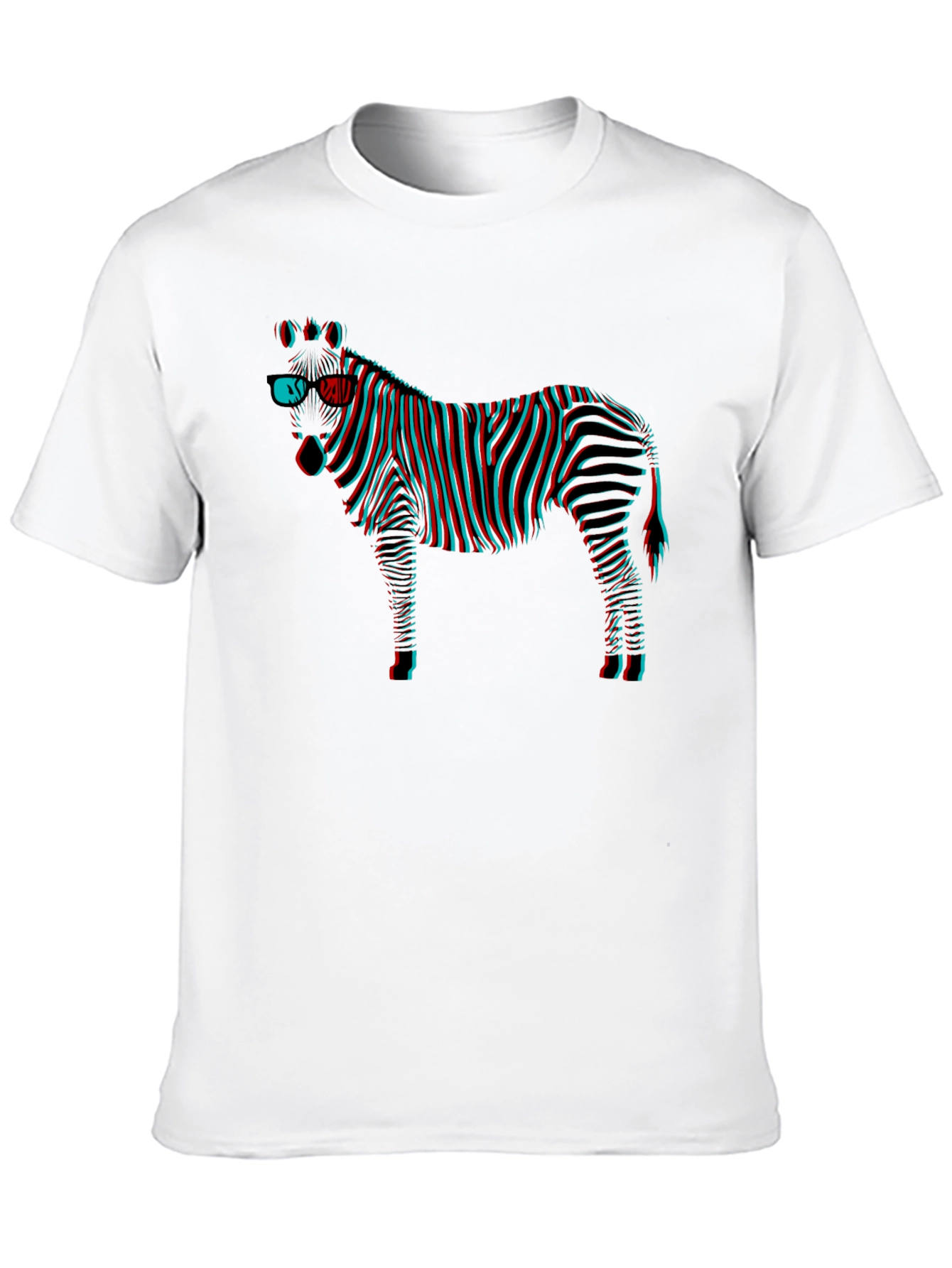 Black 3D Zebra Graphic Tee - Black view 10