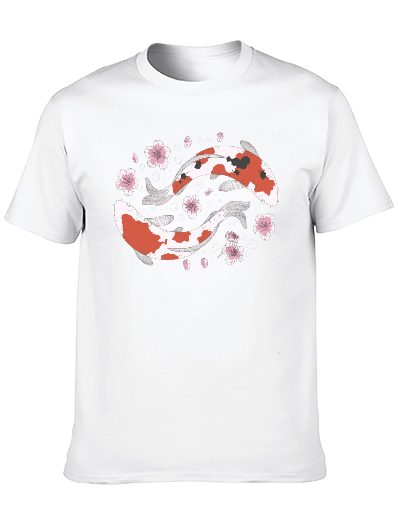Black Koi Fish Yin Yang Black T-Shirt view 10