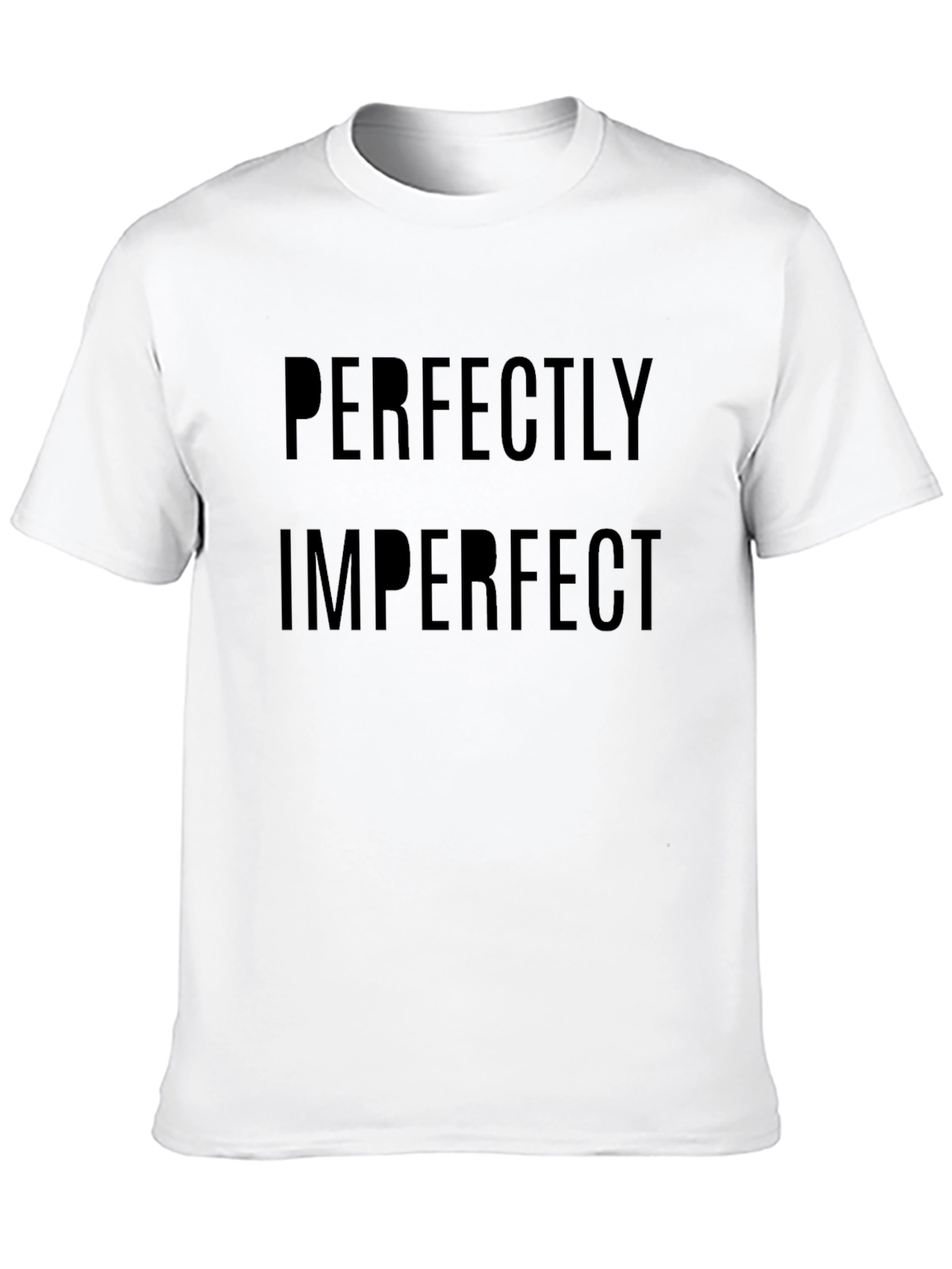 Black Perfectly Imperfect Graphic Tee - Unisex Black T-Shirt view 10