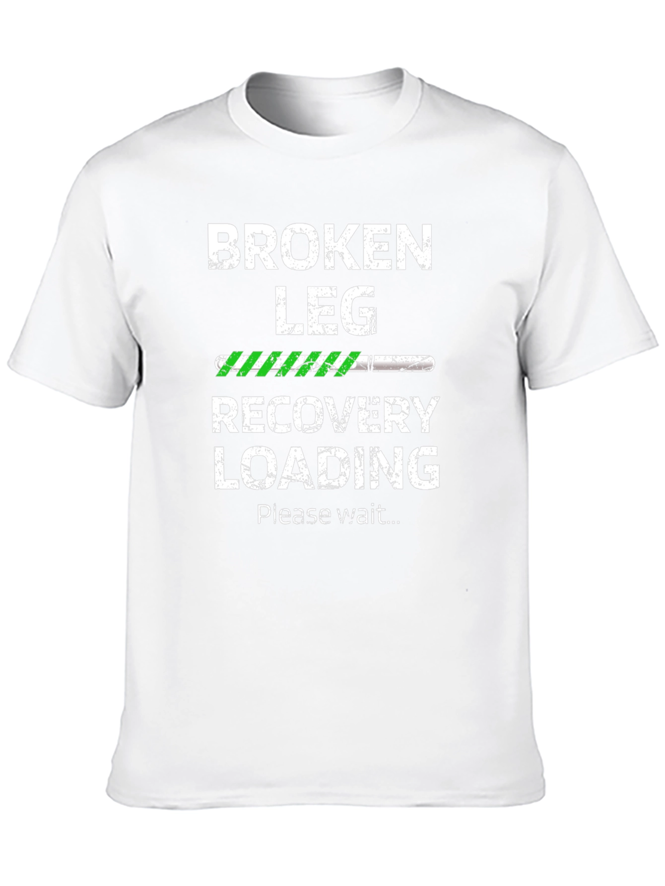 Black Broken Leg Recovery Loading T-Shirt view 10
