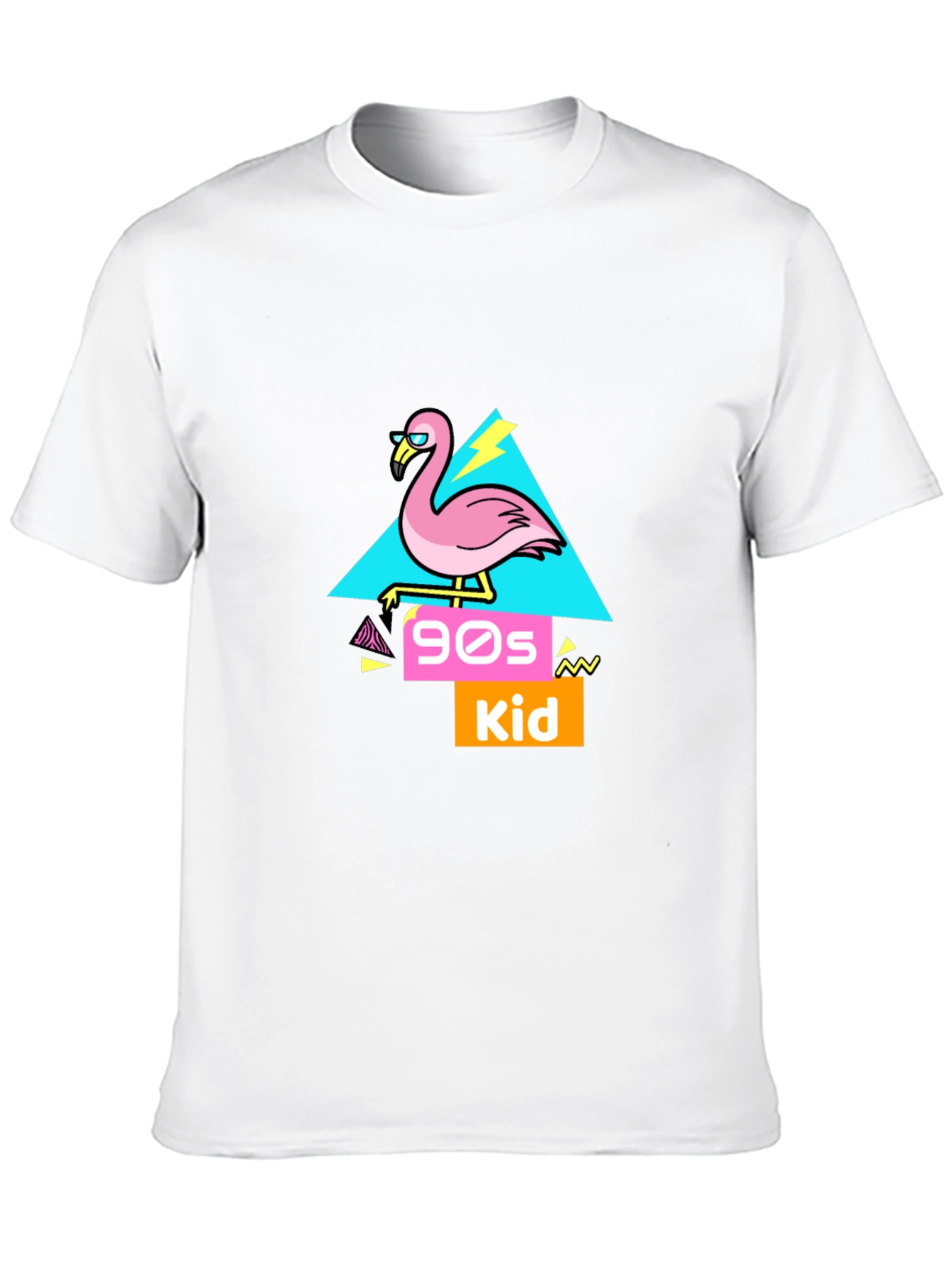 Black 90s Kid Flamingo T-Shirt view 10