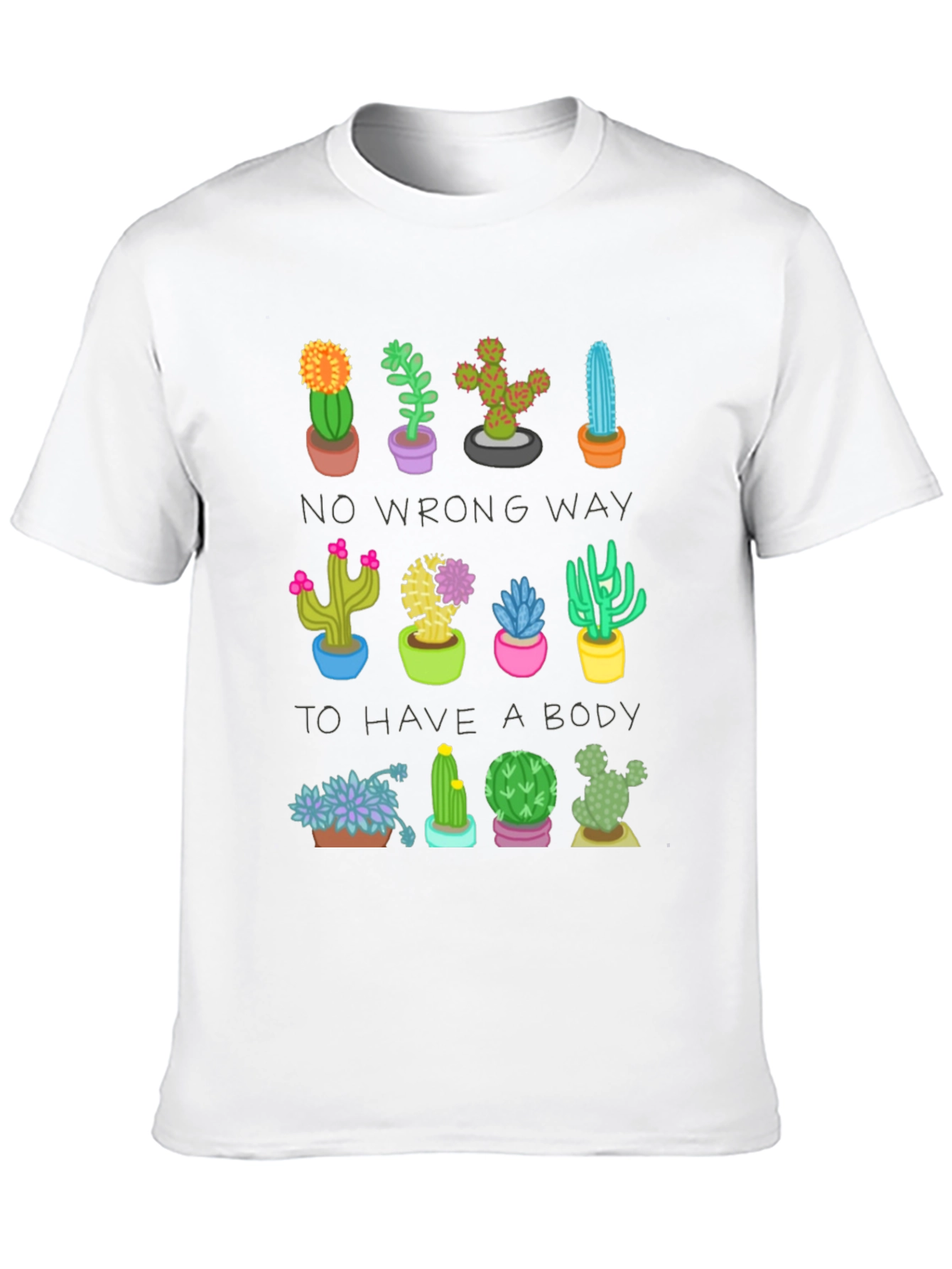 Black Cactus Body Positive T-Shirt view 10