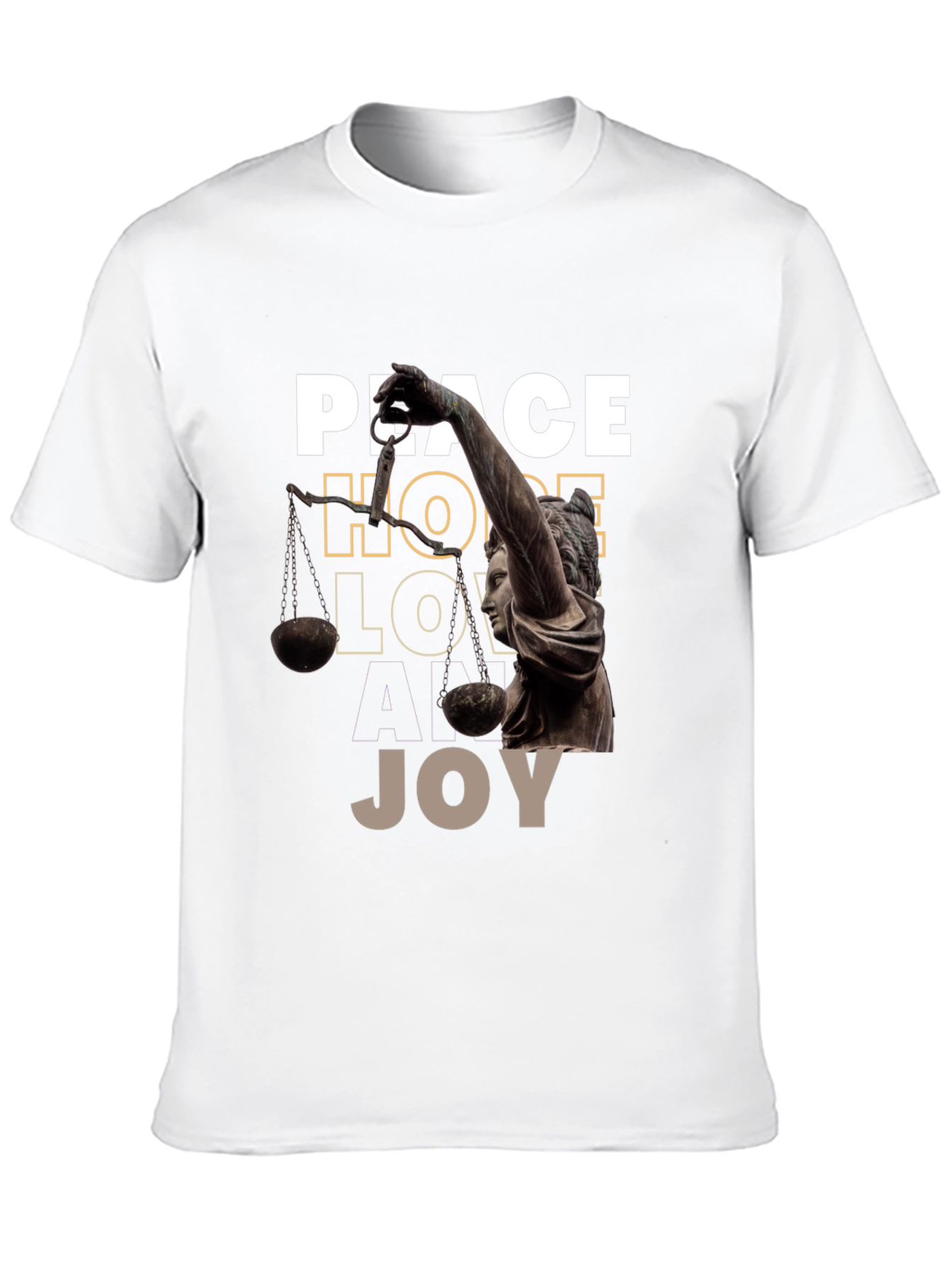 Black Peace Hope Love Joy Graphic Tee view 10