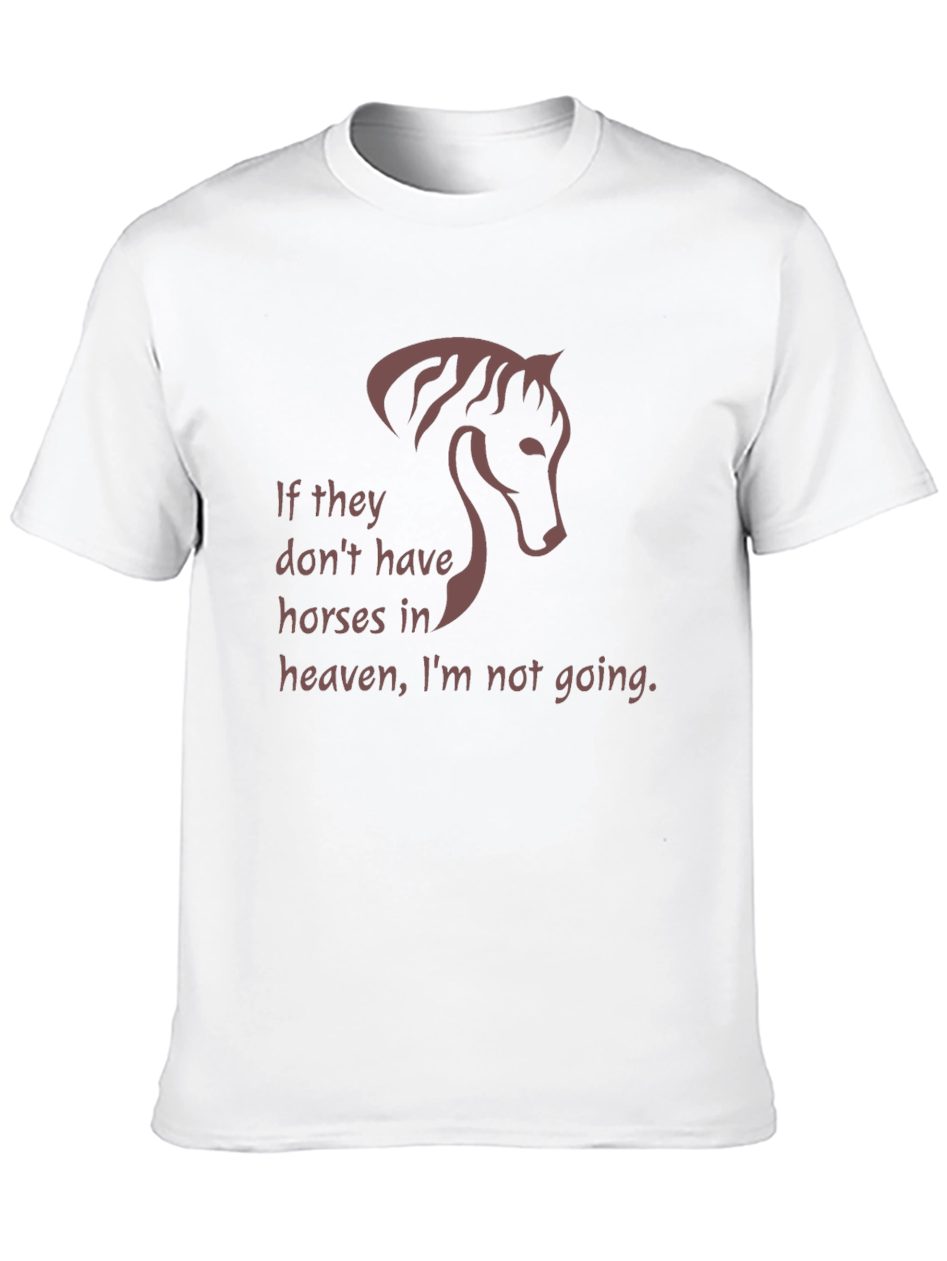 Black Horse Lover Tee - "If They Don't Have Horses in Heaven" T-Shirt view 10