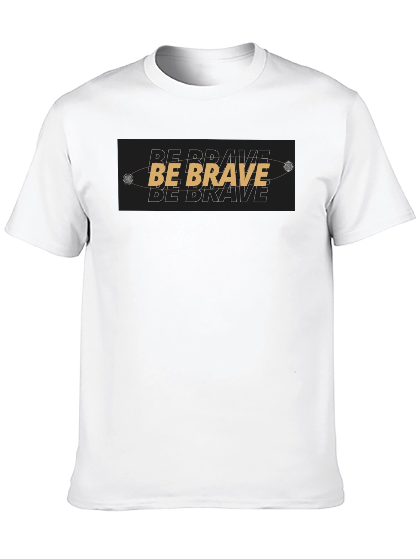 Black Be Brave Graphic Black T-Shirt view 10