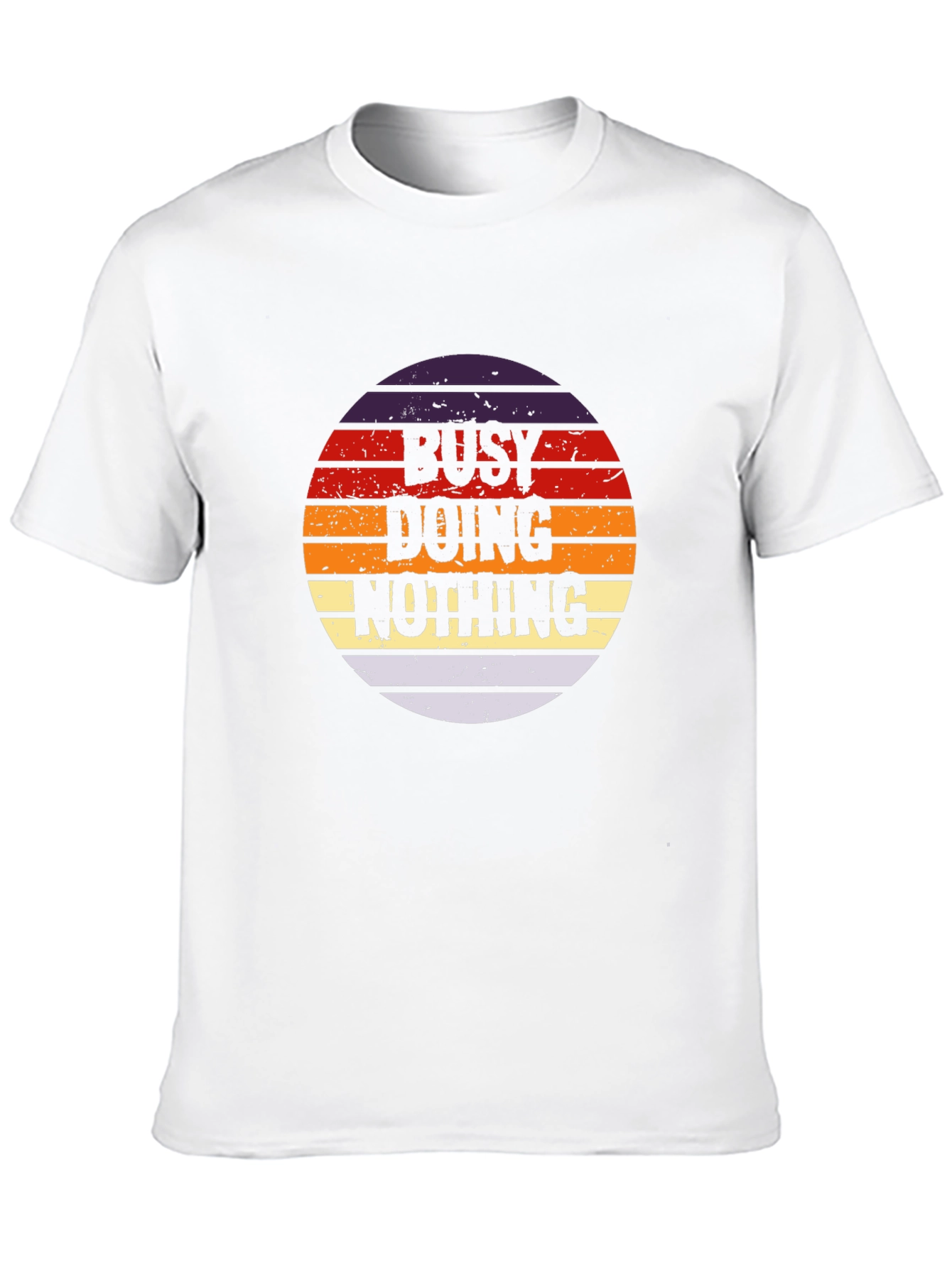 Black Busy Doing Nothing Retro Graphic Tee view 10
