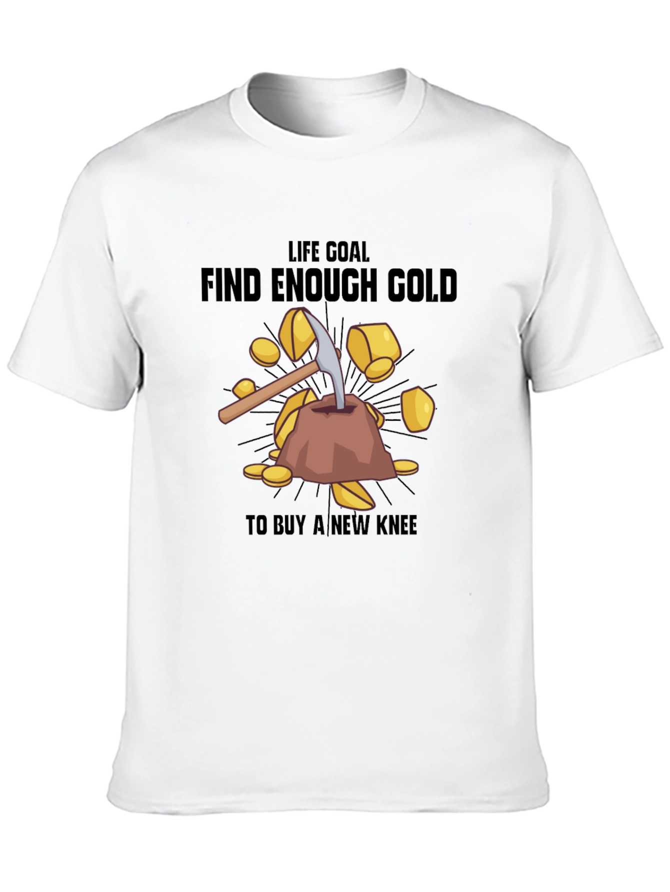 Black Find Enough Gold Black T-Shirt view 10