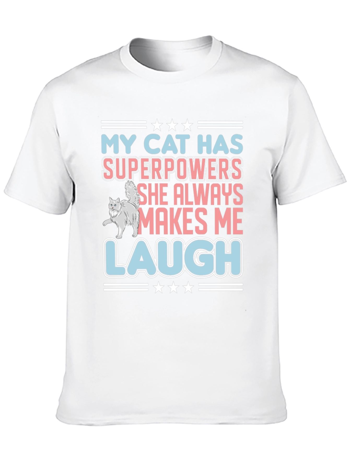 Black Funny Cat Superpowers T-Shirt view 10