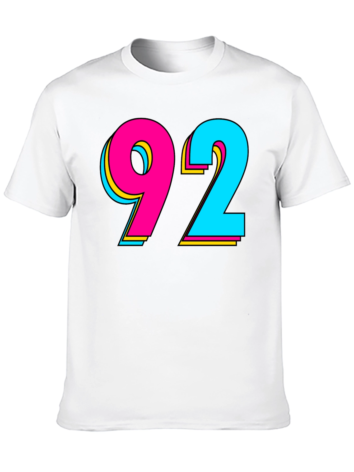 Black Retro 92 Graphic T-Shirt - Black Cotton Blend view 10