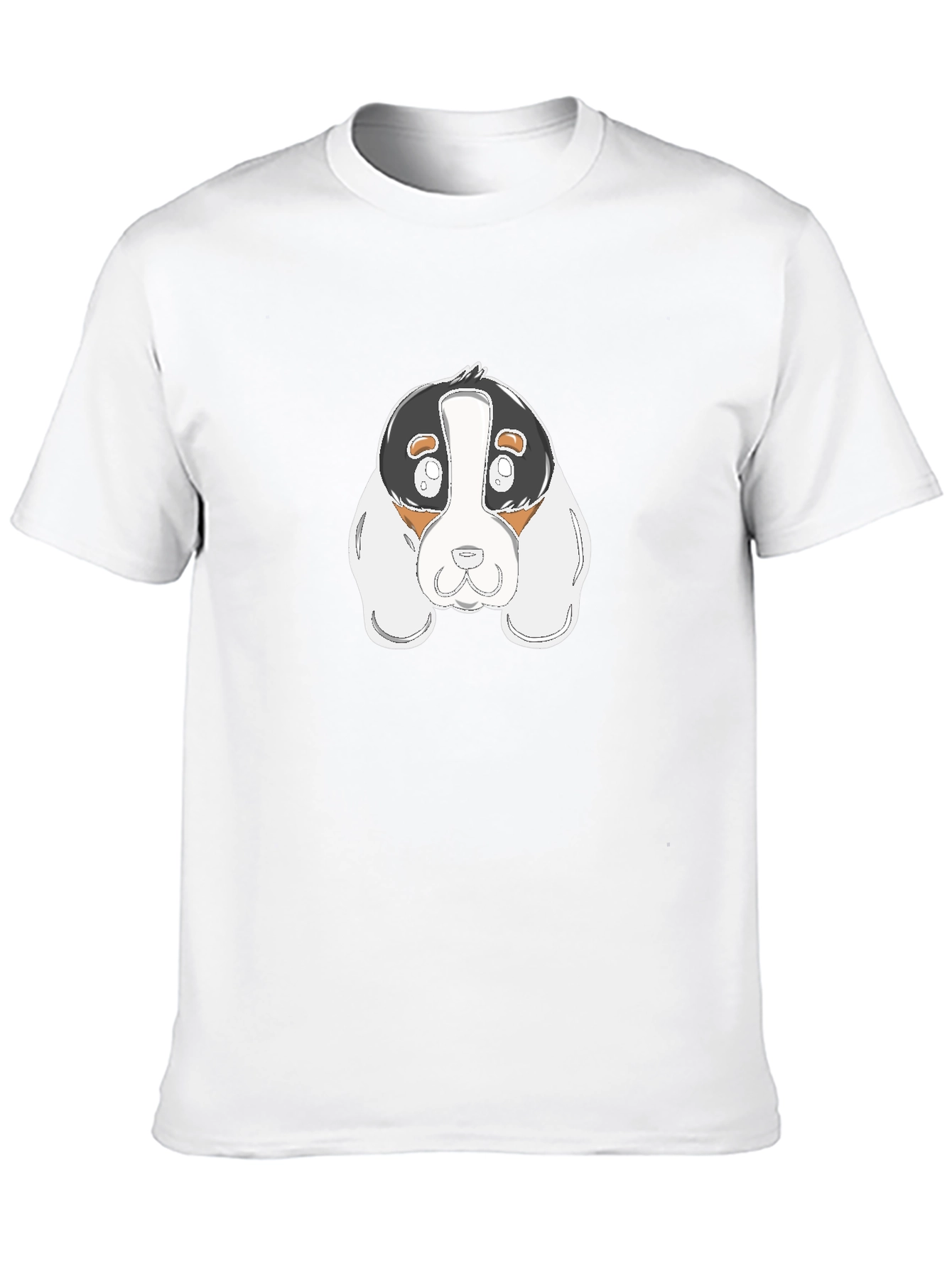 Black Cartoon Dog Graphic Black T-Shirt view 10