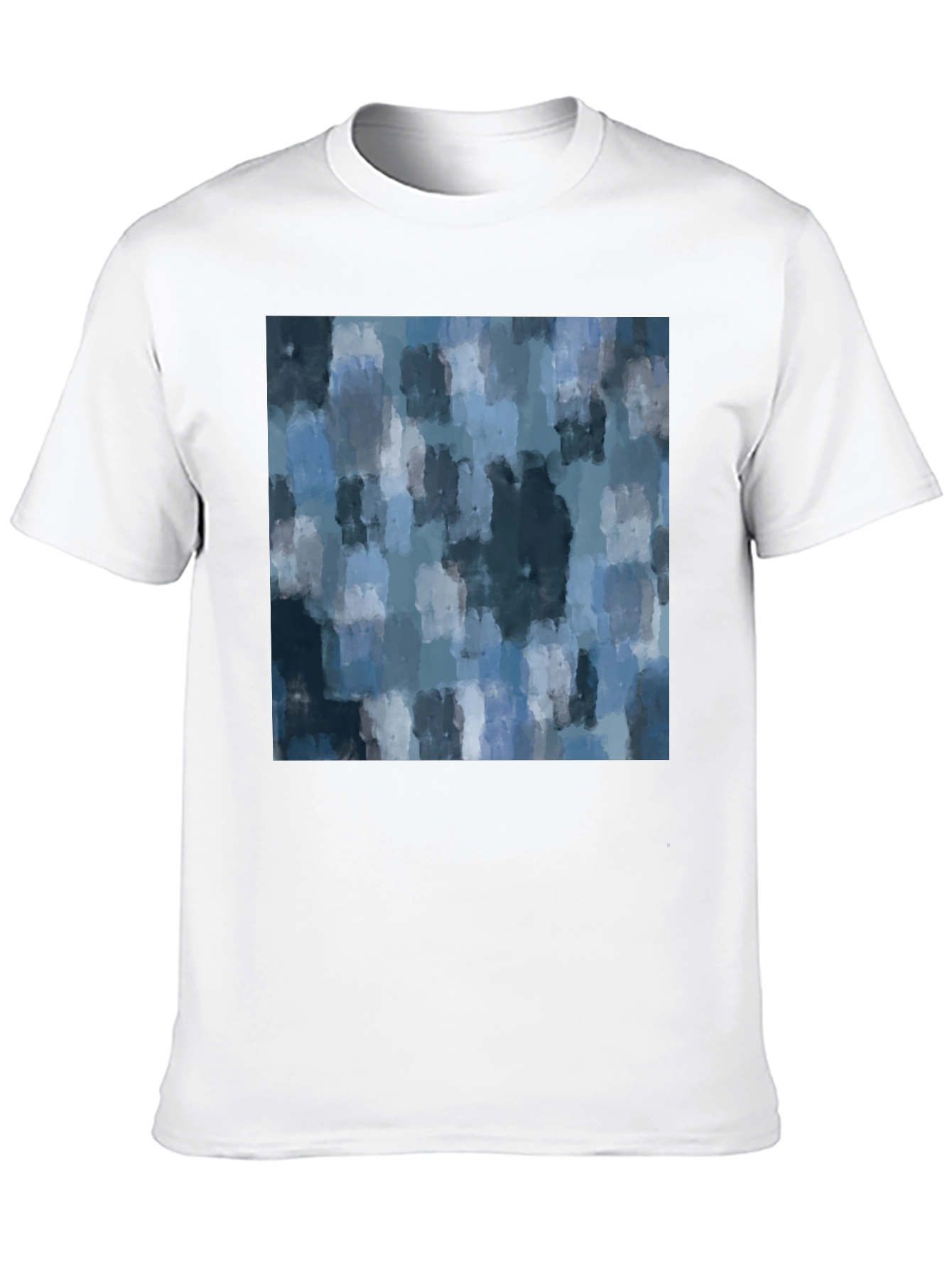 Black Abstract Watercolor Pattern T-Shirt view 10