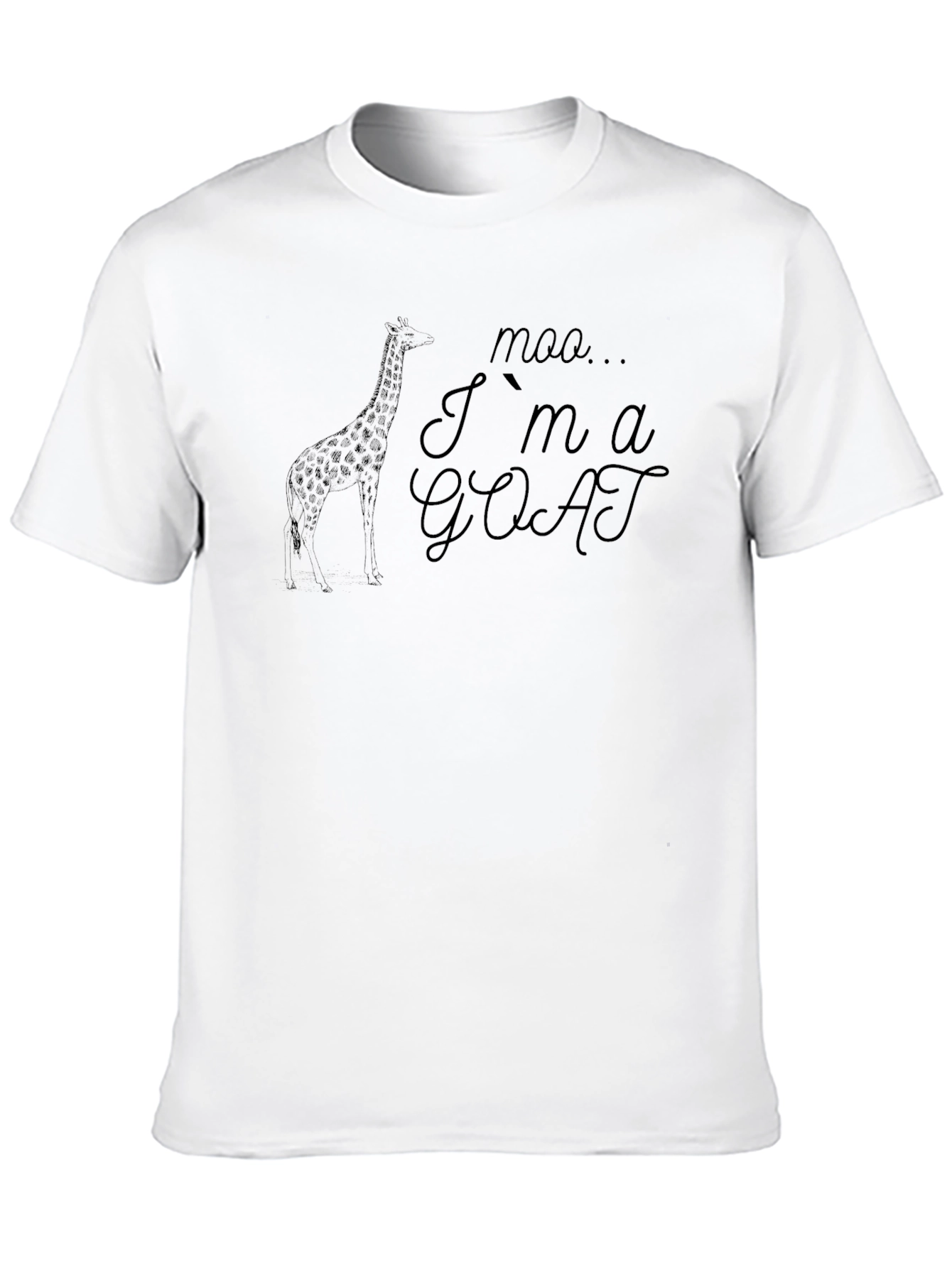 Black Moo I'm a Goat Black Graphic Tee Shirt view 10