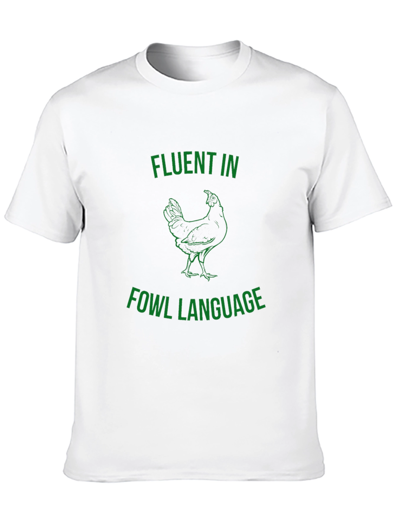 Black Fluent in Fowl Language Black T-Shirt view 10