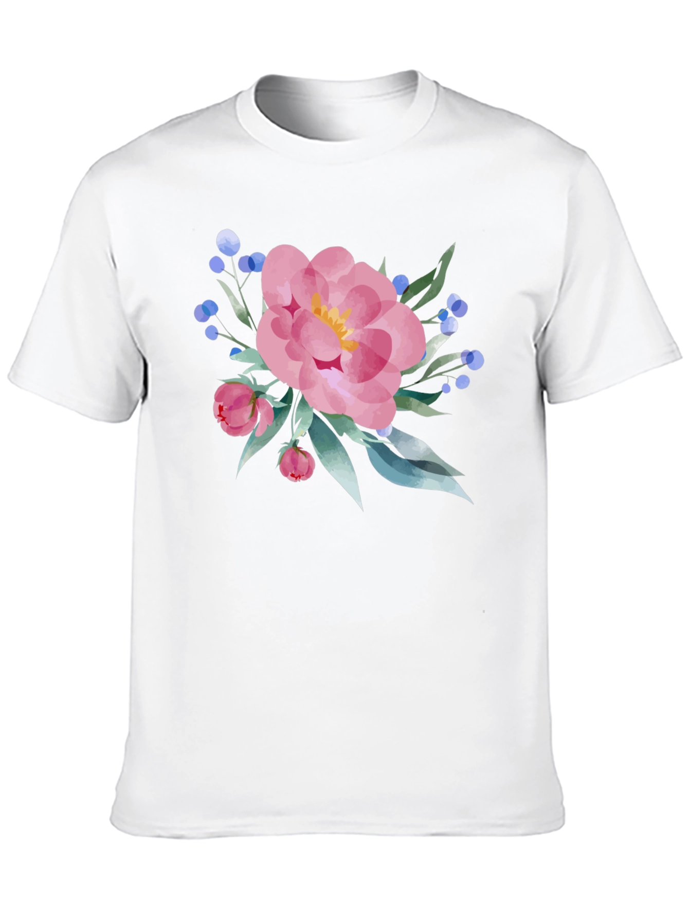 Black Floral Print Black T-Shirt view 10