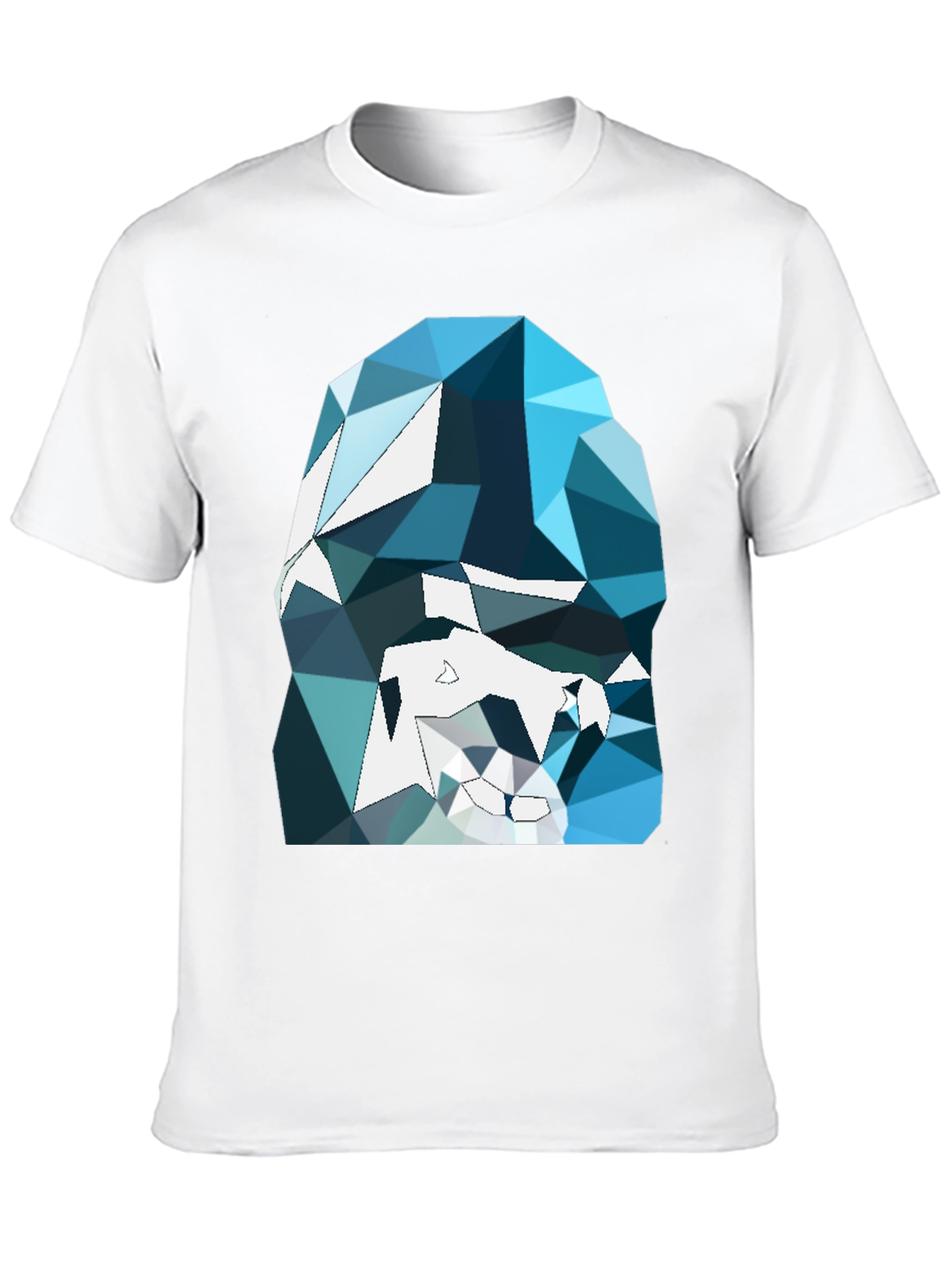 Black Abstract Geometric Gorilla Graphic Tee - Black view 10