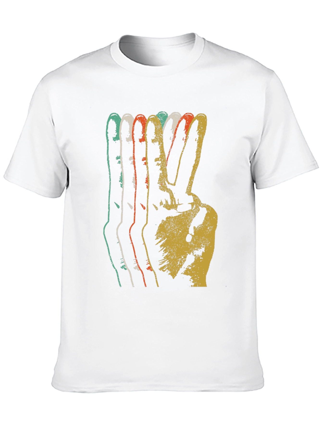 Black Retro Peace Sign Graphic T-Shirt - Vintage Style view 10