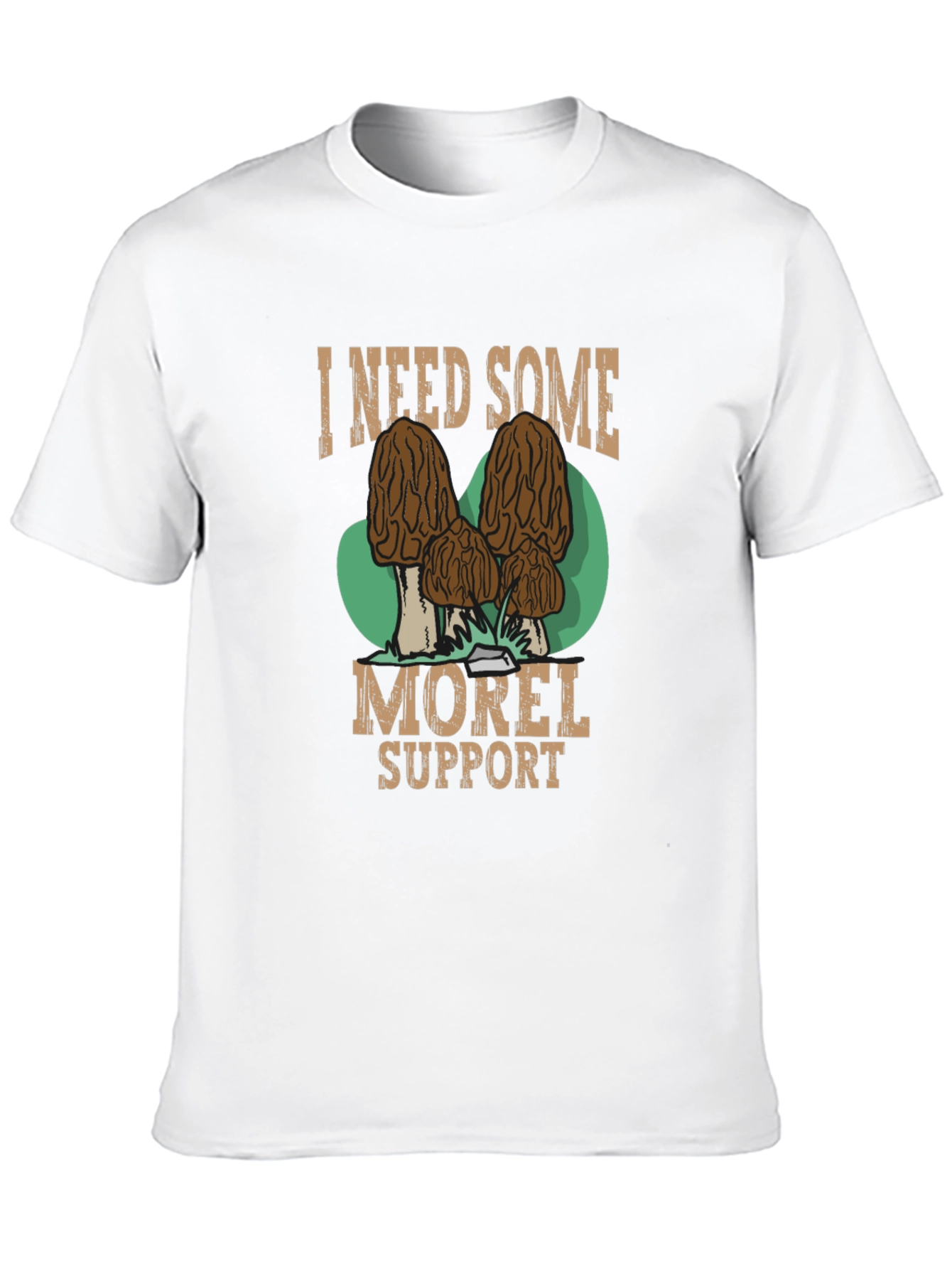Black I Need Some Morel Support Black T-Shirt view 10