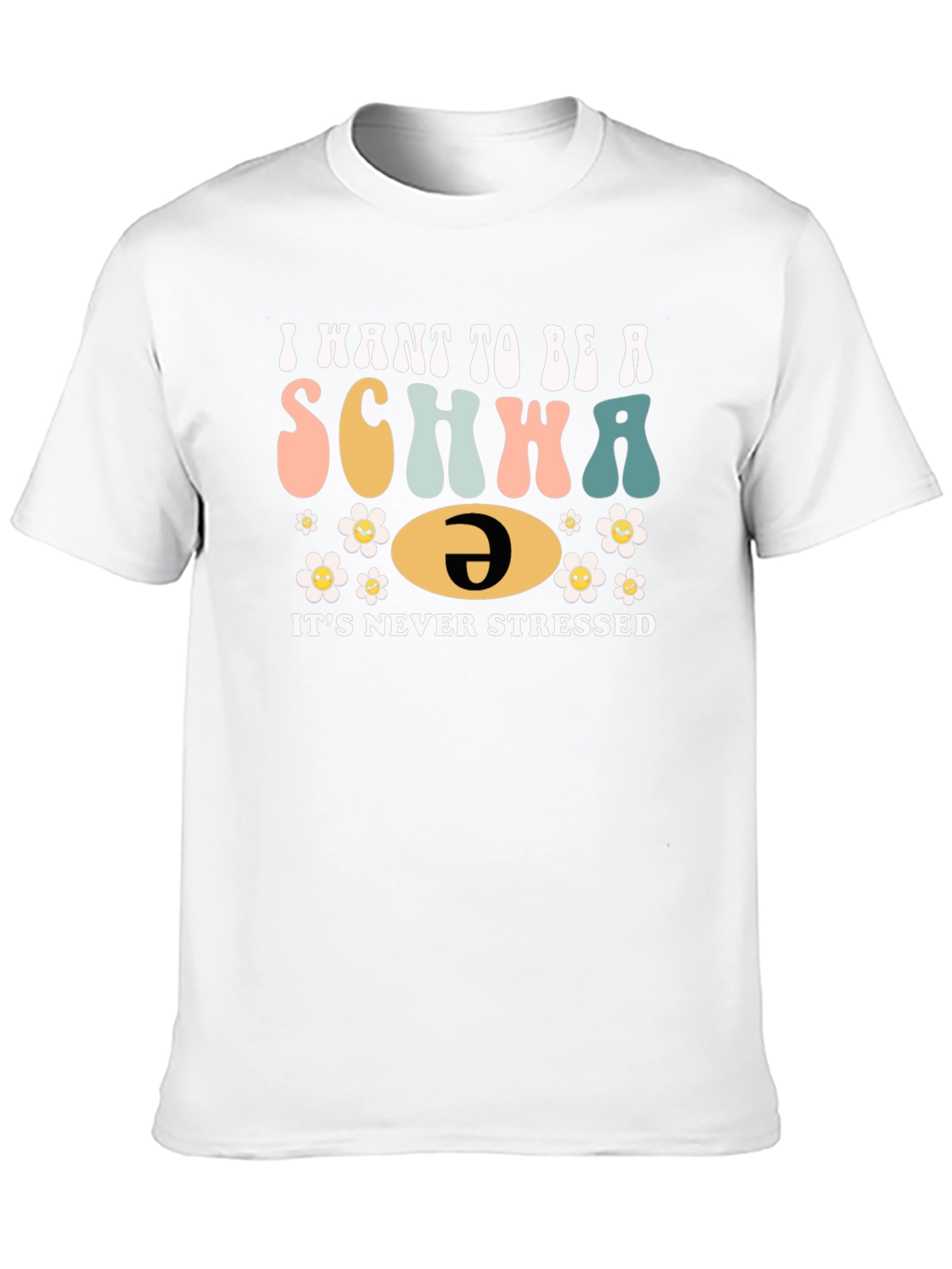 Black I Want to Be a Schwa Funny T-Shirt view 10