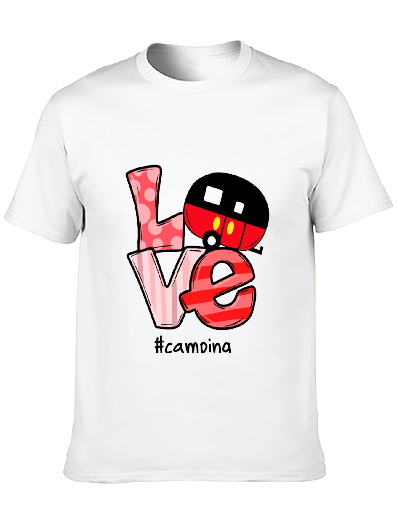 Black Love Camping Mickey Mouse T-Shirt view 10