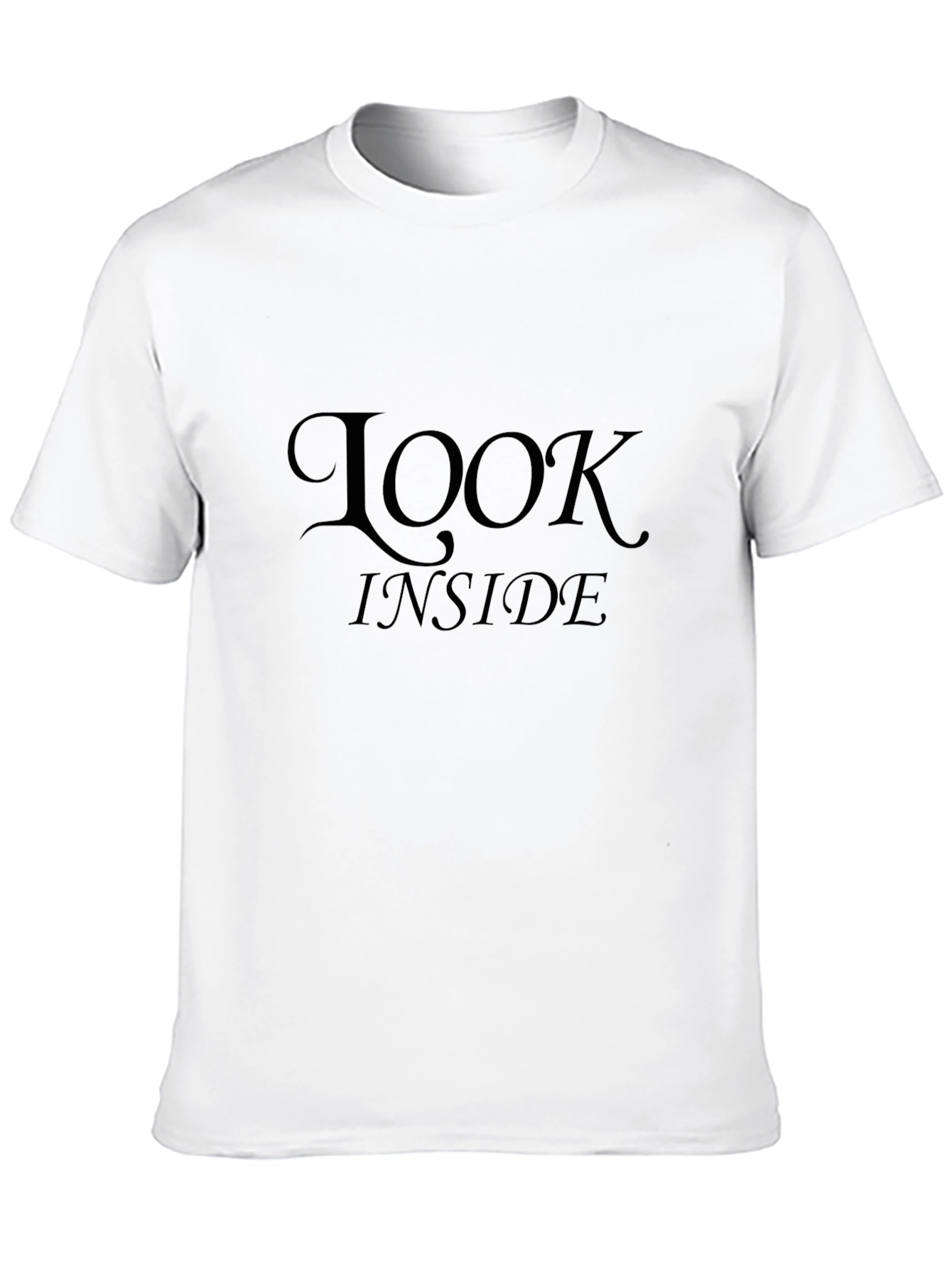 Black Look Inside Men's Black Graphic Tee view 10