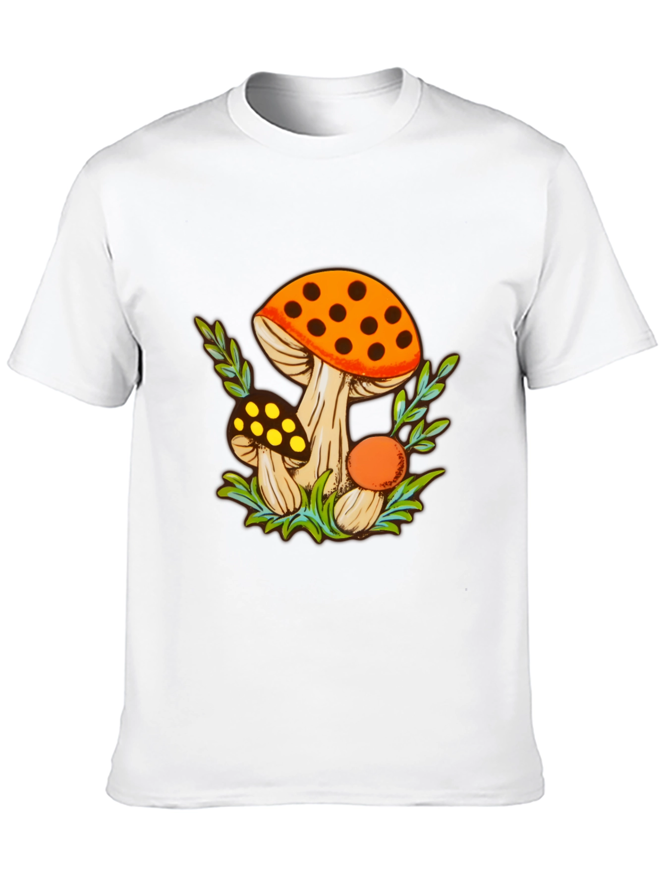 Black Mushroom Graphic Tee - Funky Fungi Design view 10