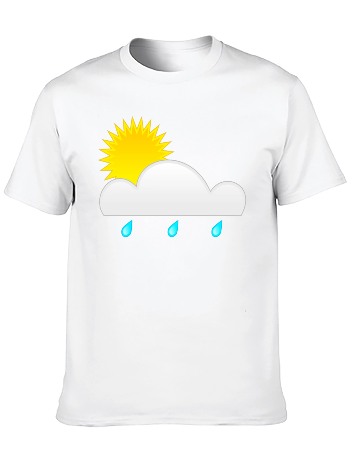 Black Rainy Day Sun Graphic Tee - Black Cotton T-Shirt view 10