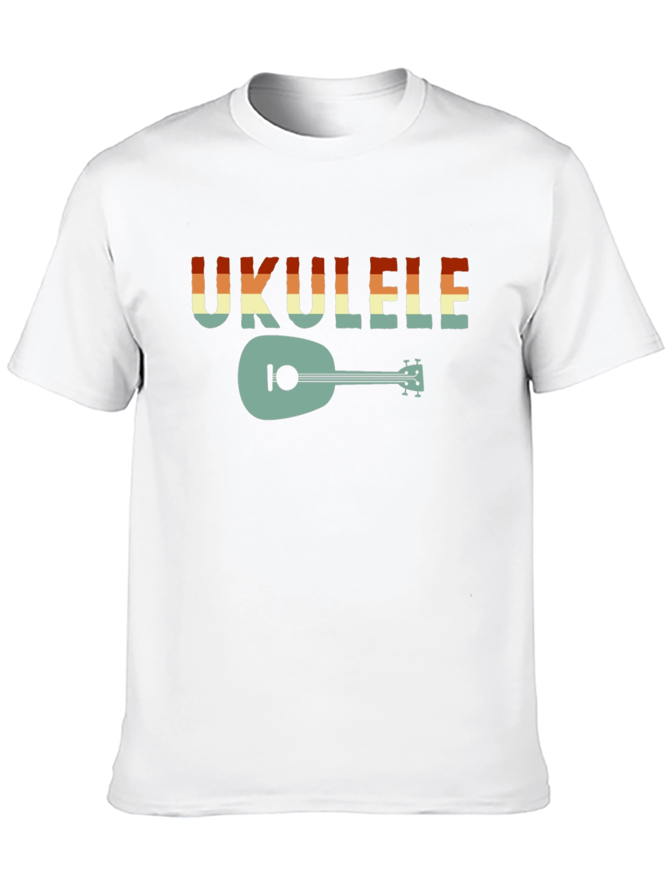 Black Retro Ukulele Graphic T-Shirt view 10