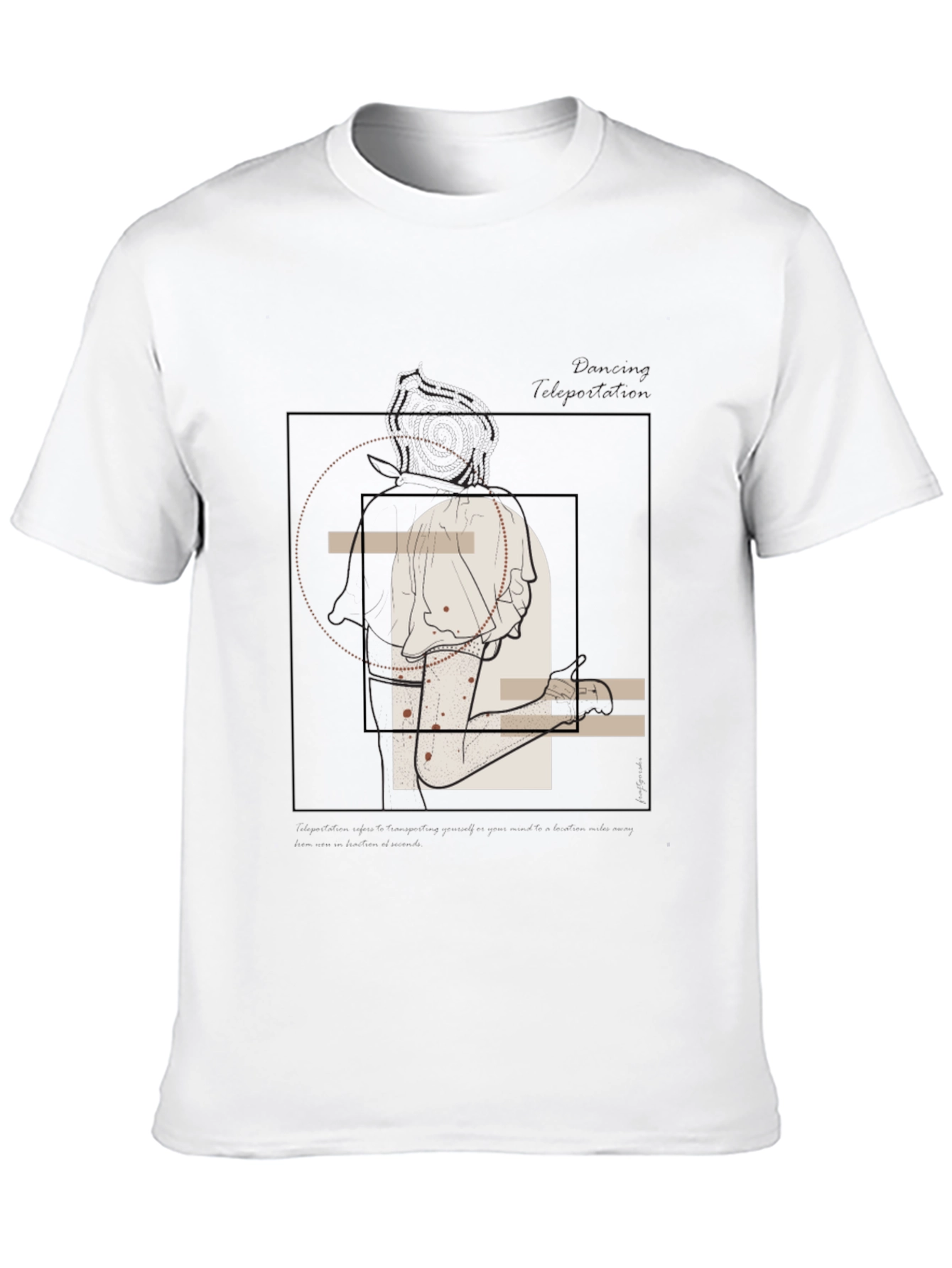 Black Abstract Line Art Graphic Tee - Unisex view 10