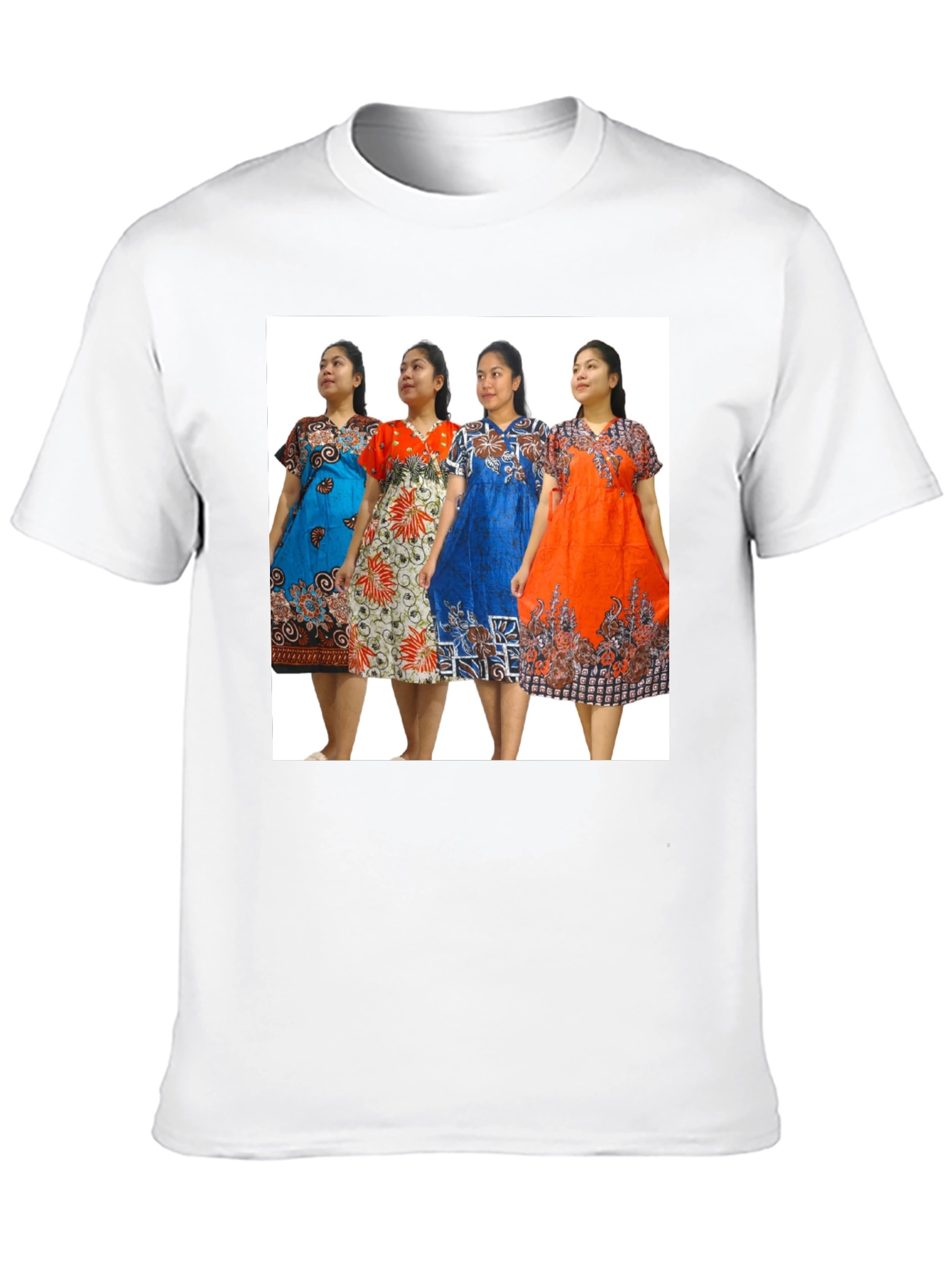 Black Batik Print Dress T-Shirt view 10