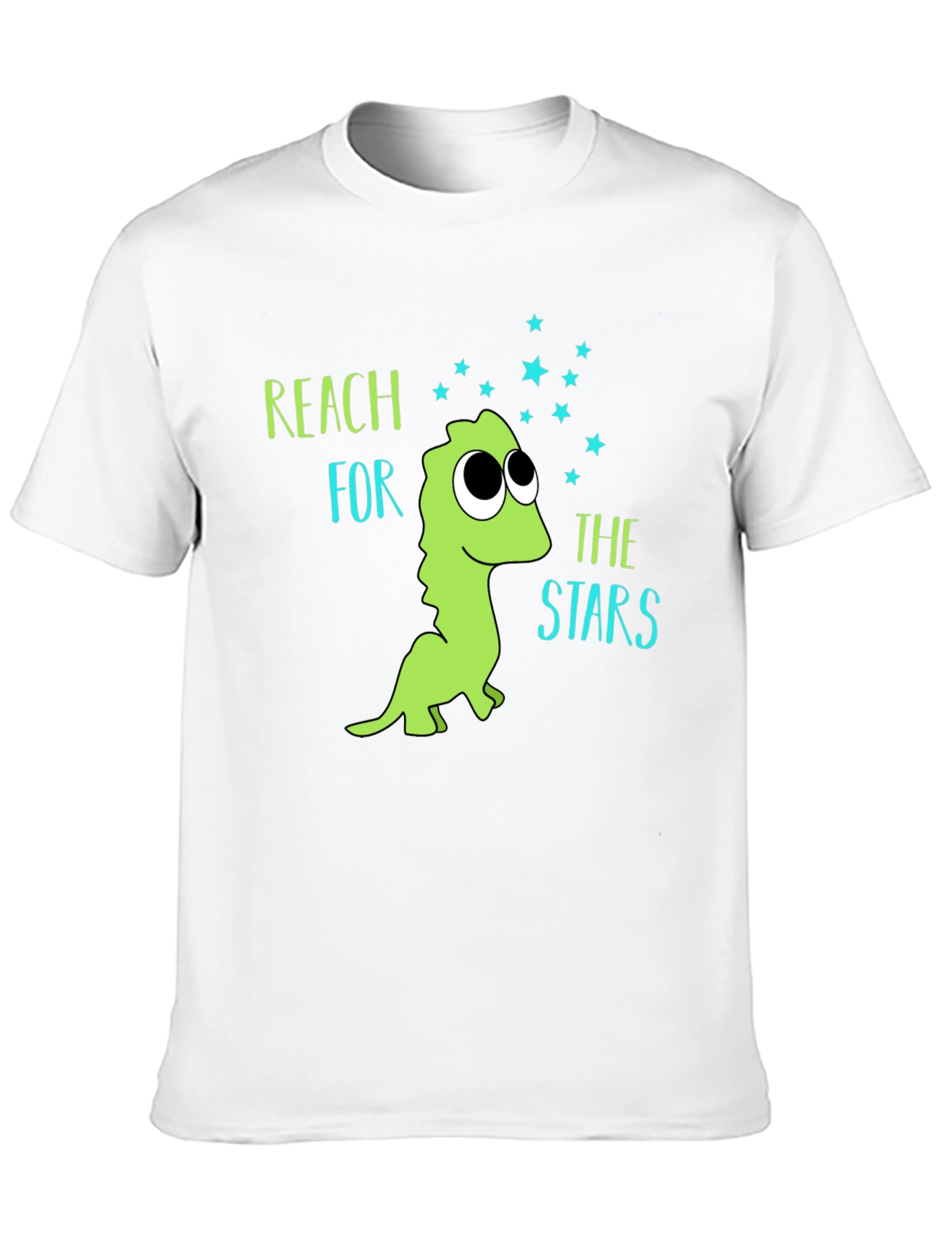Black Reach for the Stars Dinosaur T-Shirt view 10