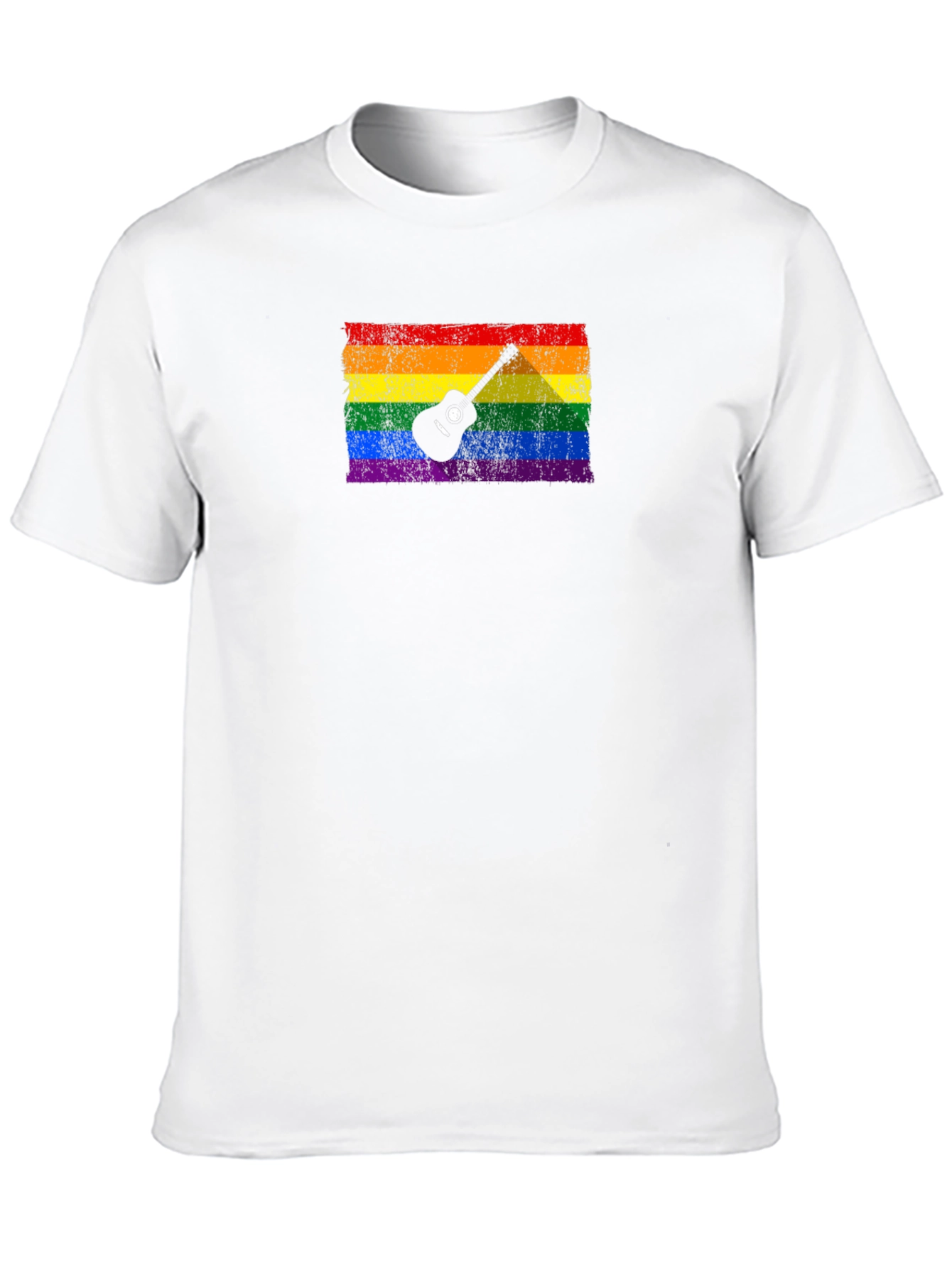 Black Rainbow Guitar Pride T-Shirt view 10