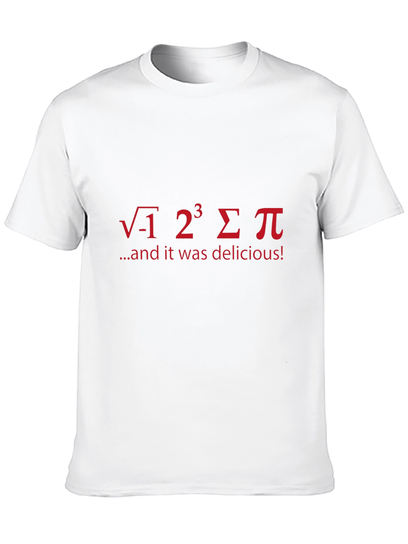 Black Math Pun T-Shirt: Square Root of -1, 2 cubed, Sum, Pi view 10