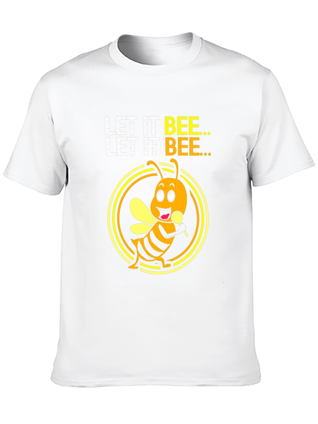 Black Let it Bee Graphic Tee - Unisex Black T-Shirt view 10