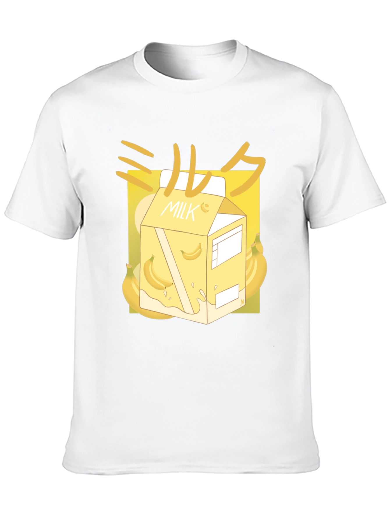 Black Banana Milk T-Shirt - Kawaii Style Black Tee view 10