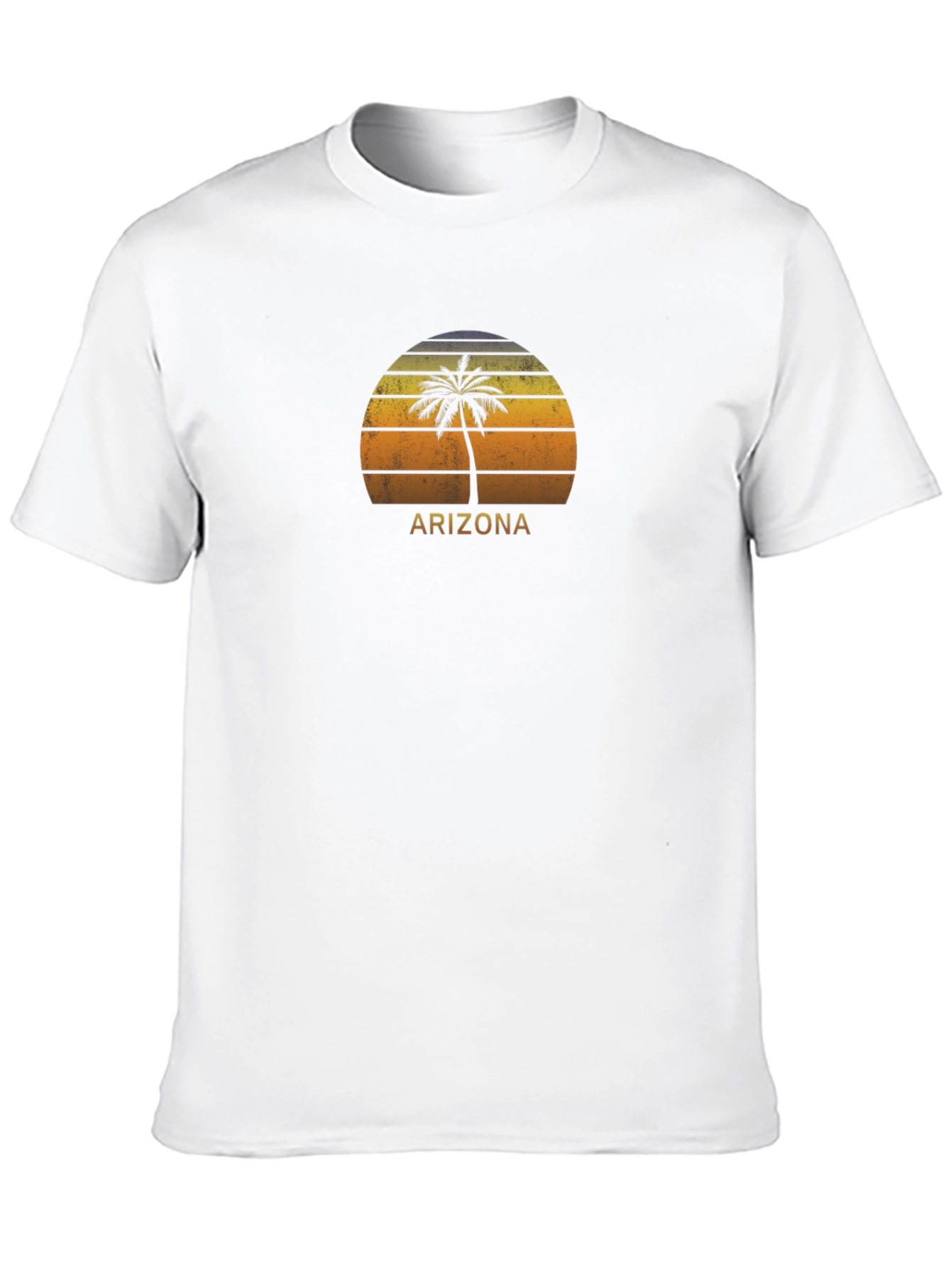 Black Retro Arizona Palm Tree Sunset Graphic T-Shirt view 10