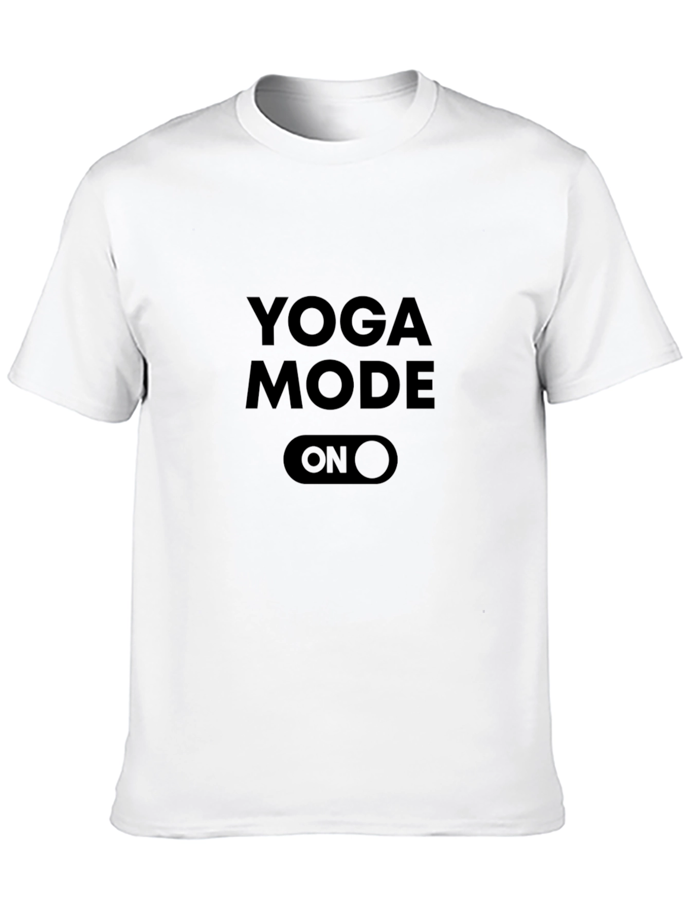 Black Yoga Mode On Graphic Tee - Black Cotton T-Shirt view 10
