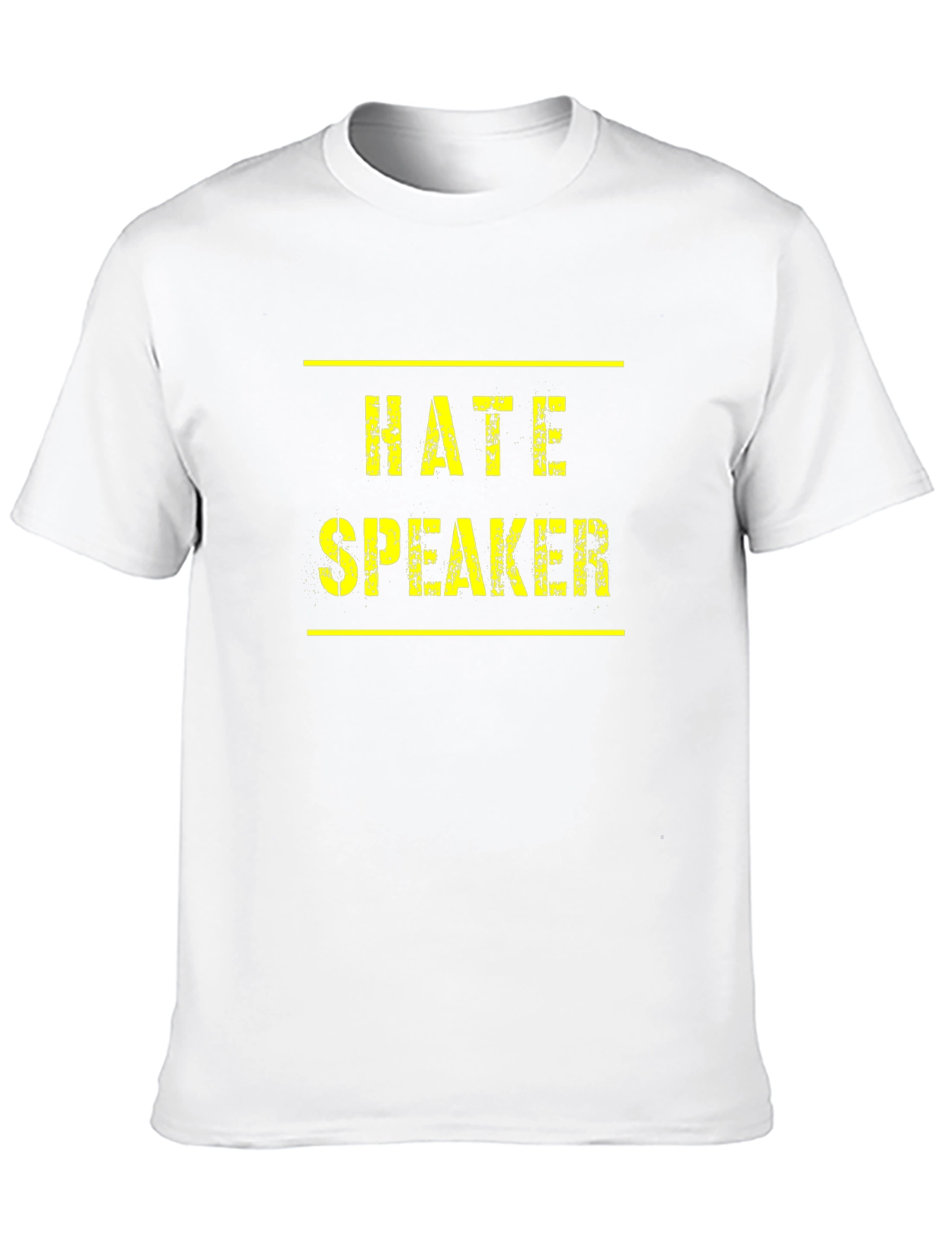 Black Hate Speaker Graphic Tee - Black Cotton T-Shirt view 10