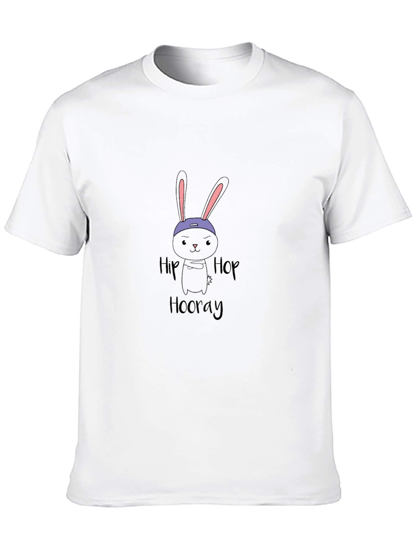 Black Hip Hop Hooray Rabbit Graphic T-Shirt view 10