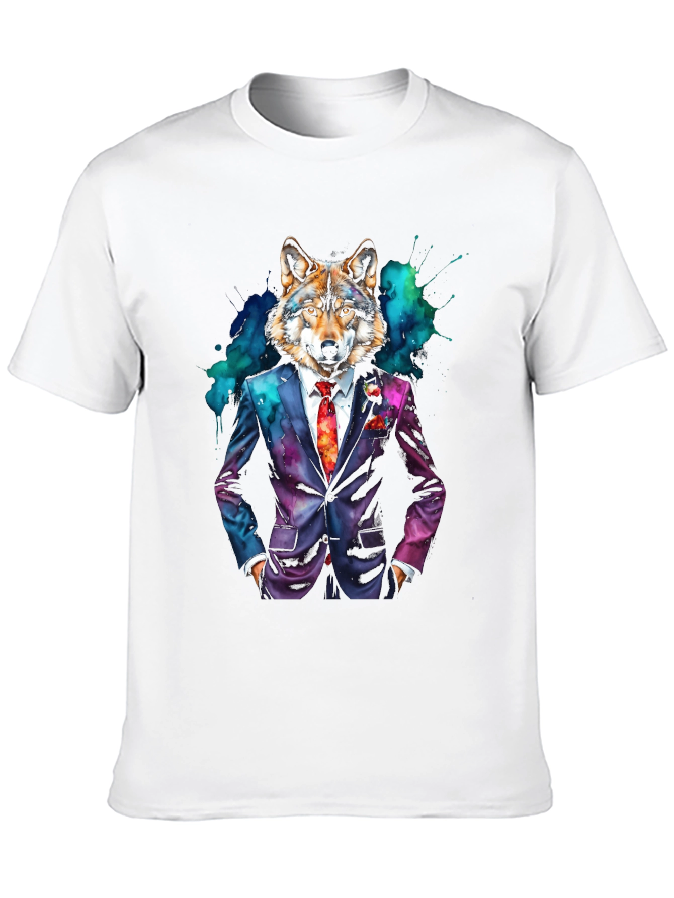 Black Wolf in Suit Graphic Tee - Unique Style view 10