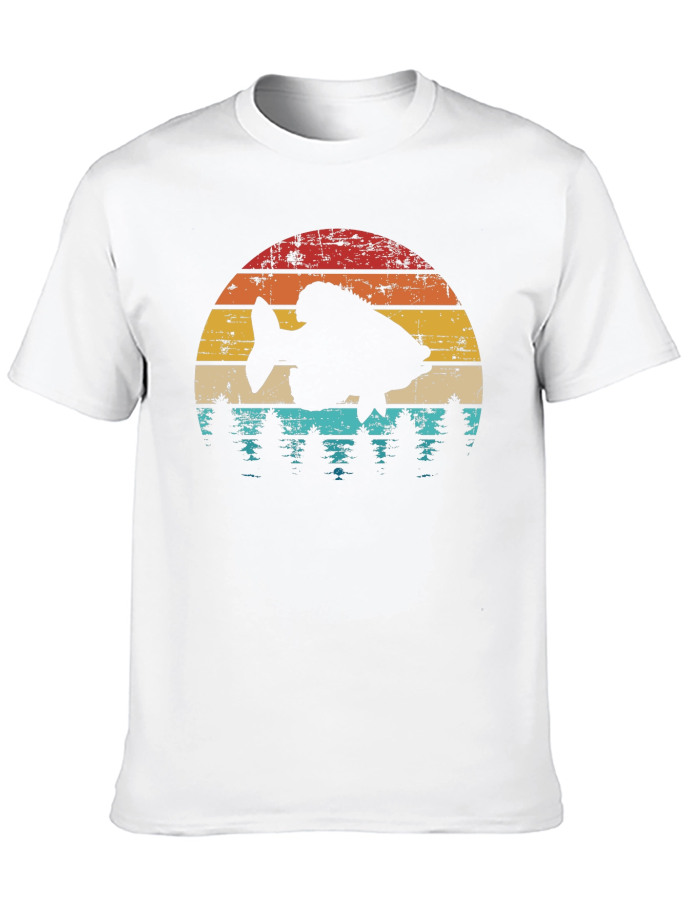 Black Retro Fishing T-Shirt - Angler Silhouette Tee view 10