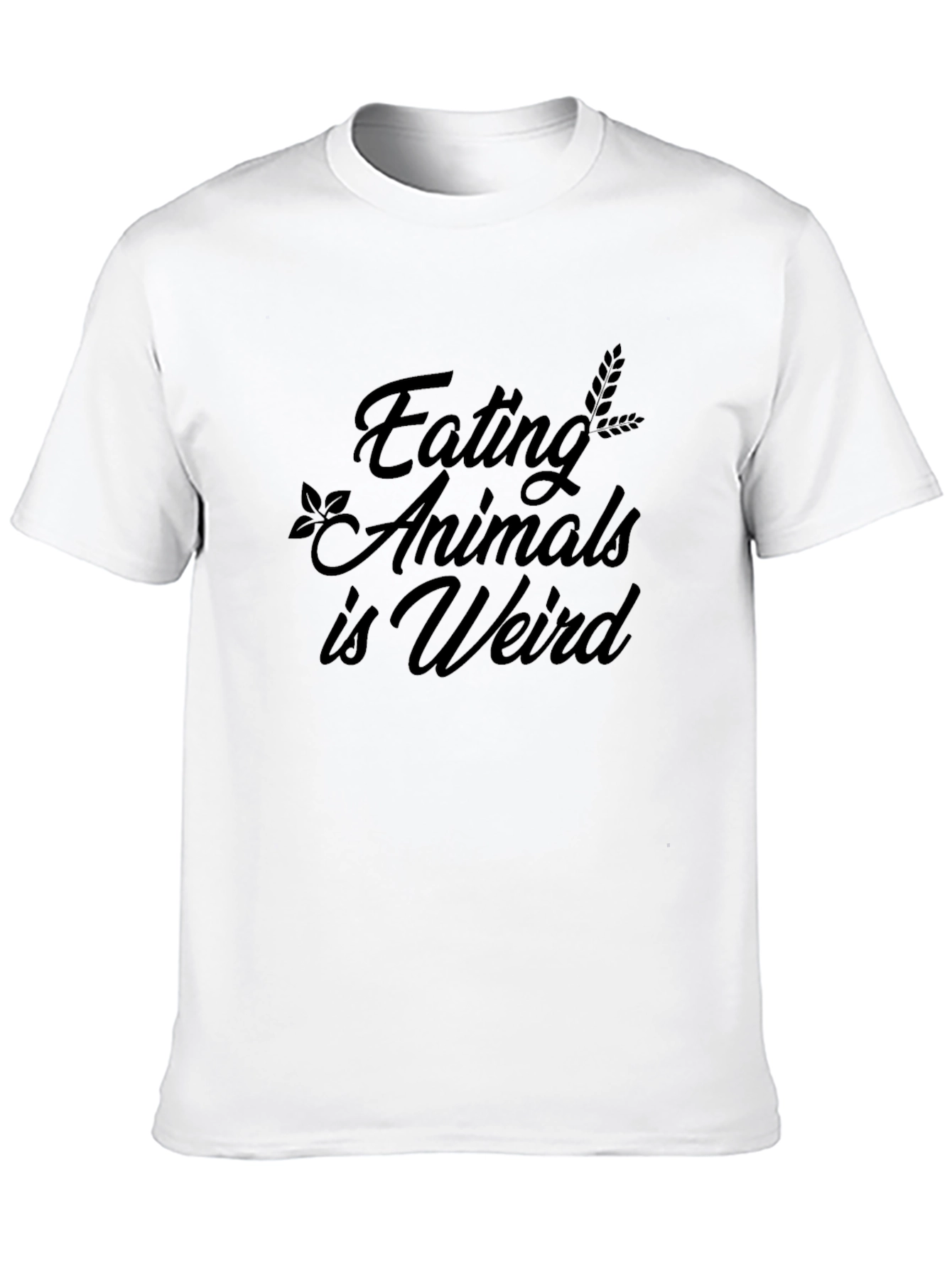 Black Eating Animals is Weird T-Shirt view 10