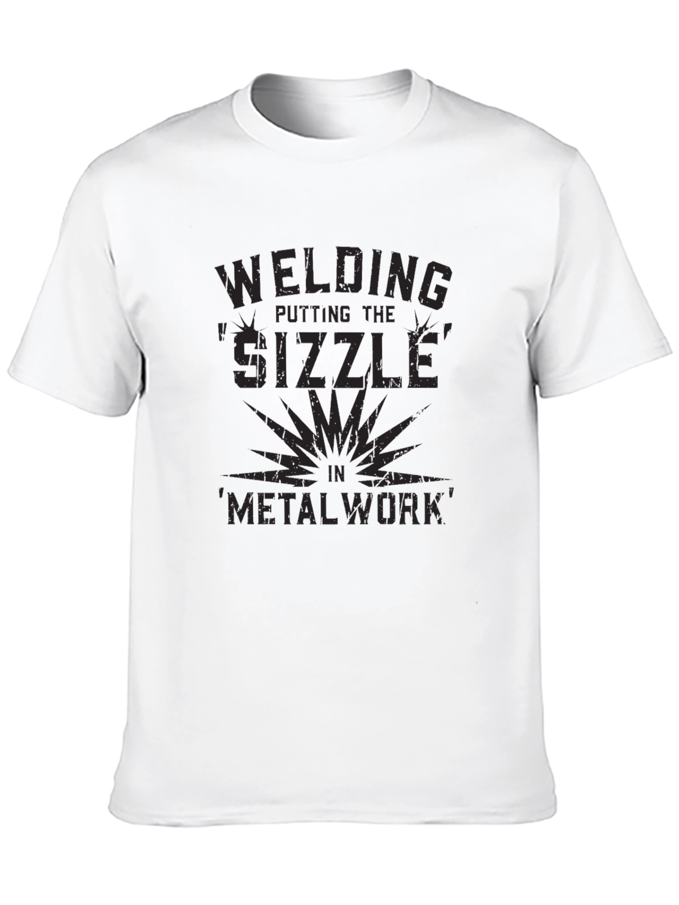 Black Welding 'Sizzle' Metalwork Black T-Shirt view 10