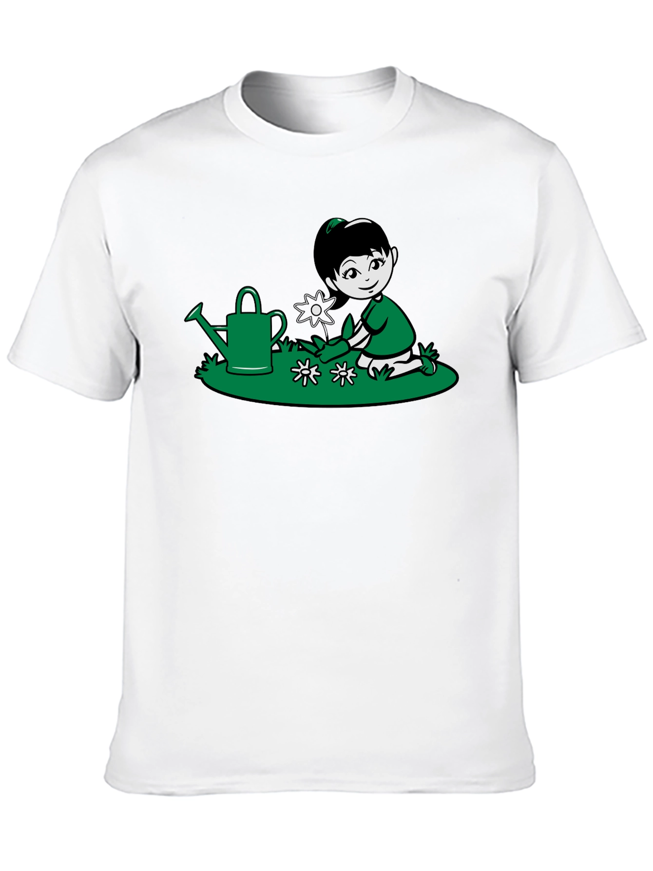 Black Gardening Girl Graphic T-Shirt view 10