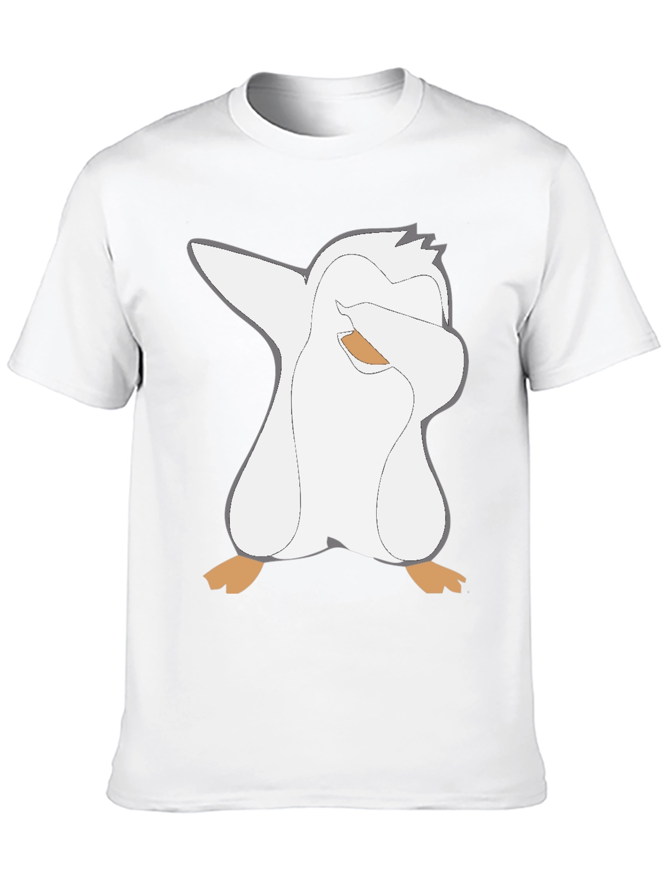 Black Dabbing Penguin Graphic T-Shirt - Black Cotton Tee view 10