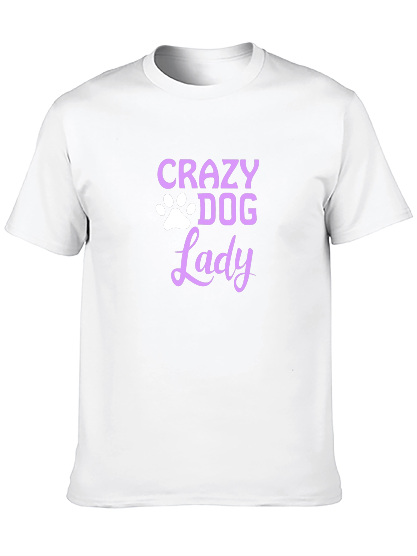 Black Crazy Dog Lady T-Shirt - Paw Print Tee view 10
