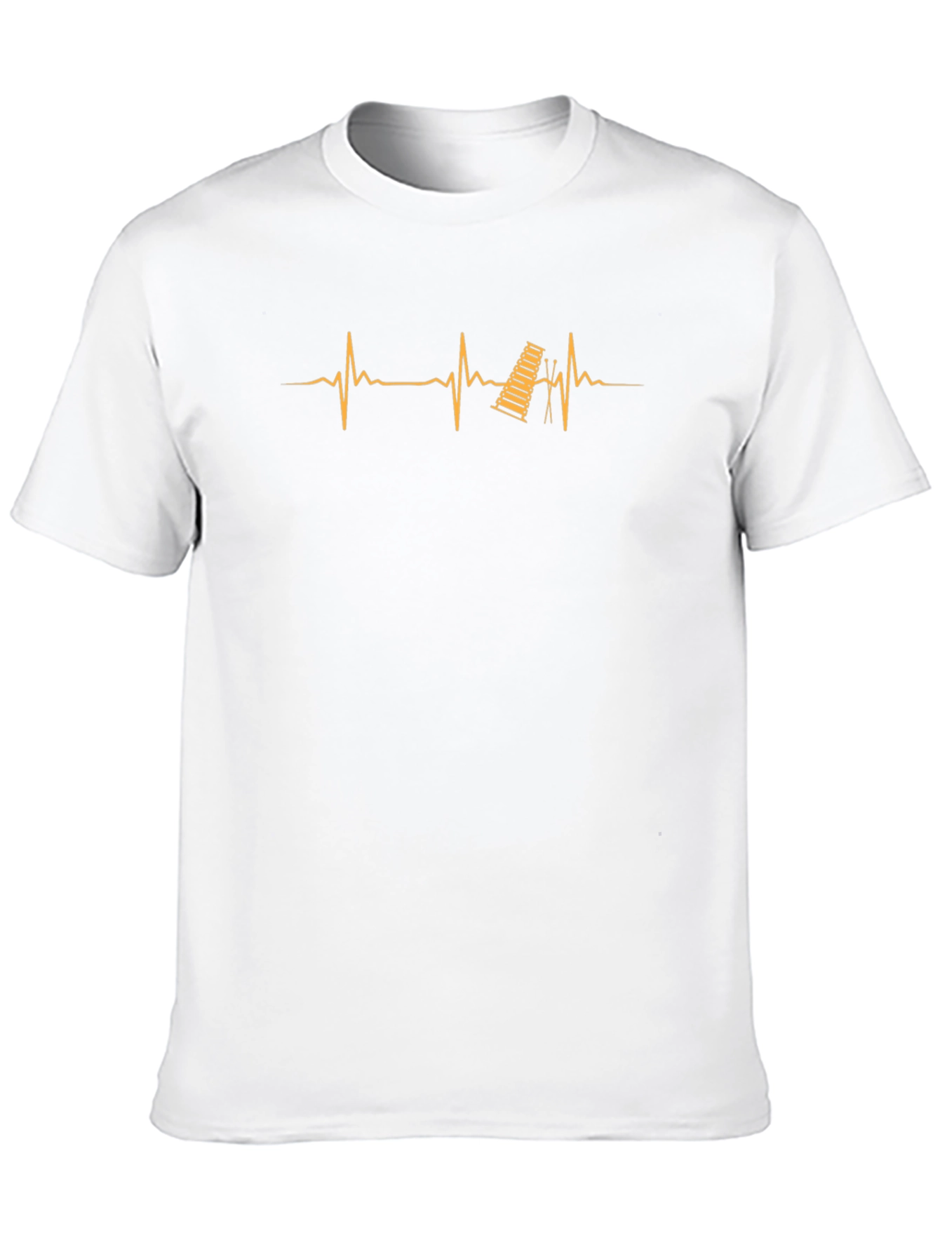 Black Heartbeat Marimba Graphic T-Shirt view 10