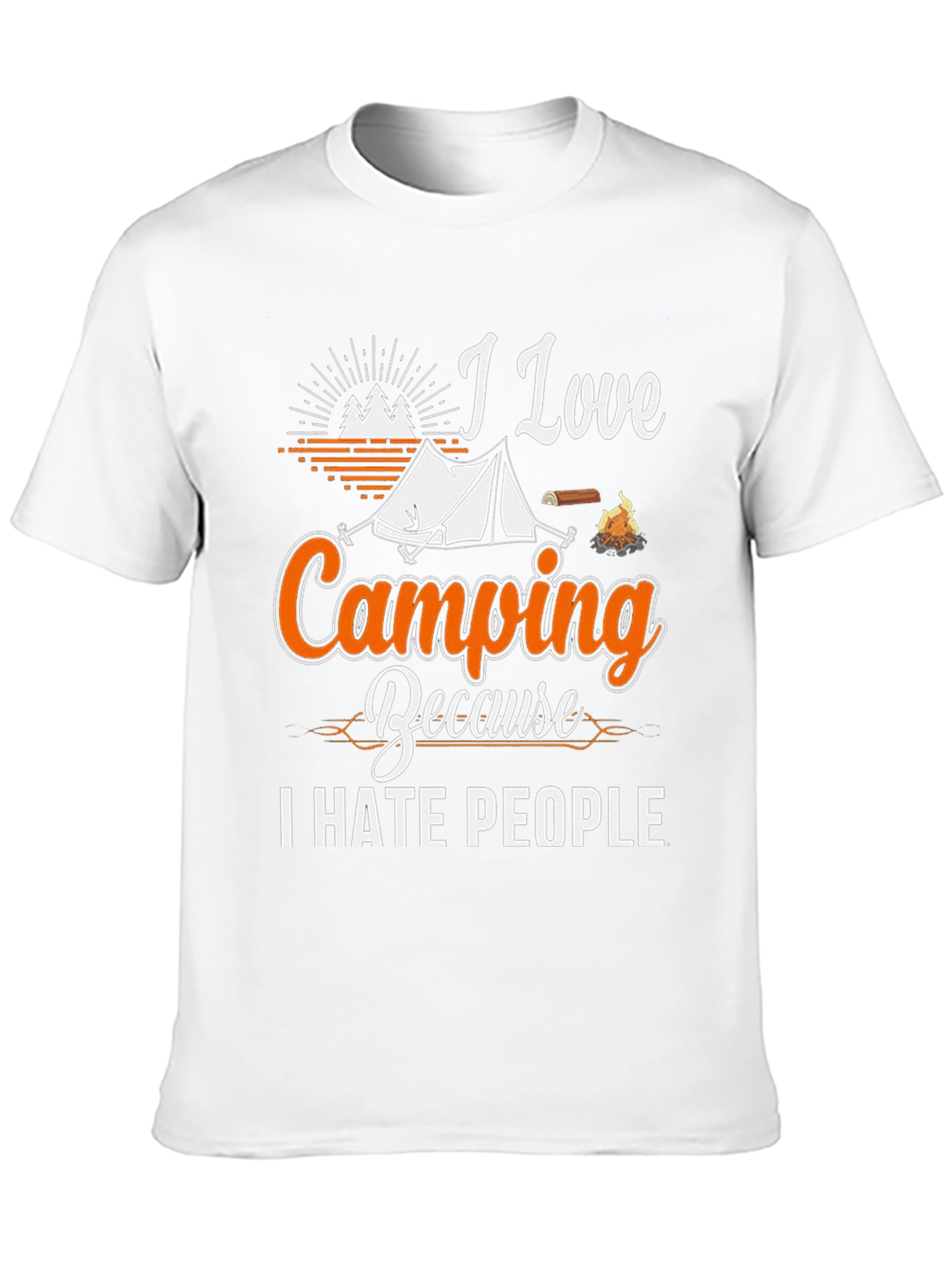 Black I Love Camping T-Shirt - I Hate People Graphic Tee view 10